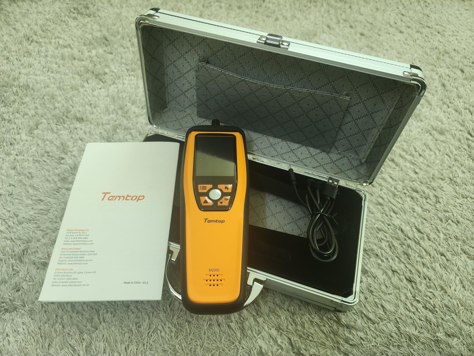 Temtop Air Quality Monitor CO2 Detector Professional Carbon Dioxide PM2.5 PM10 Formaldehyde Temperature and Humidity Monitor w/Audio Alarm Data Export (M2000 2nd) customer photo 1