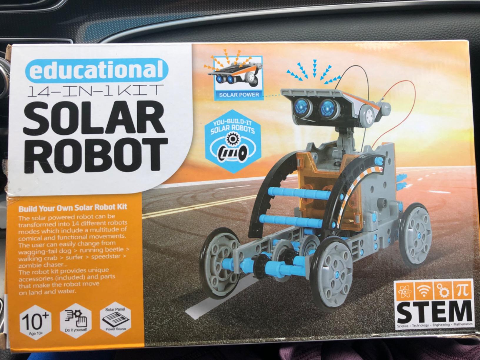 Solar Robot Kit, 14-in-1 STEM Building Toy for Kids DIY Science Robotic Set | Solar or Battery Powered Robot Building Kit, Educational STEM Robotic Toys for Kids Ages 8-12 Science Construction Gift customer photo 1