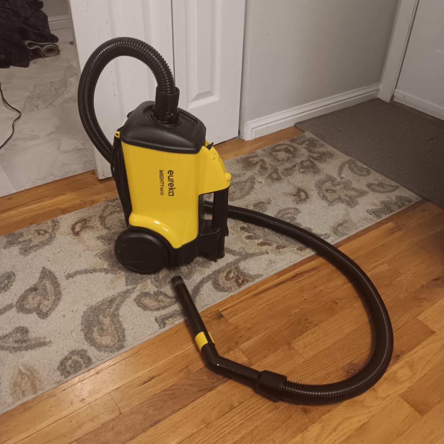 Eureka 3670M Canister Cleaner, Lightweight Powerful Vacuum for Carpets and Hard Floors, w/ 5bags, Yellow customer photo 2