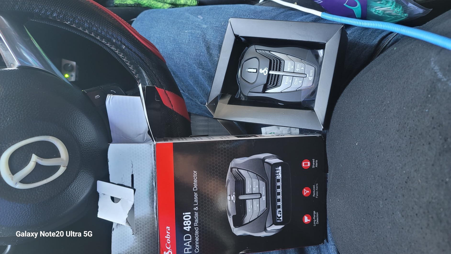 Cobra RAD 480i Laser Radar Detector, Long Range Detection, Bluetooth, Black | Apple CarPlay and Android Auto Compatible, LaserEye Front and Rear Detection, Digital Signal Processing customer photo 1