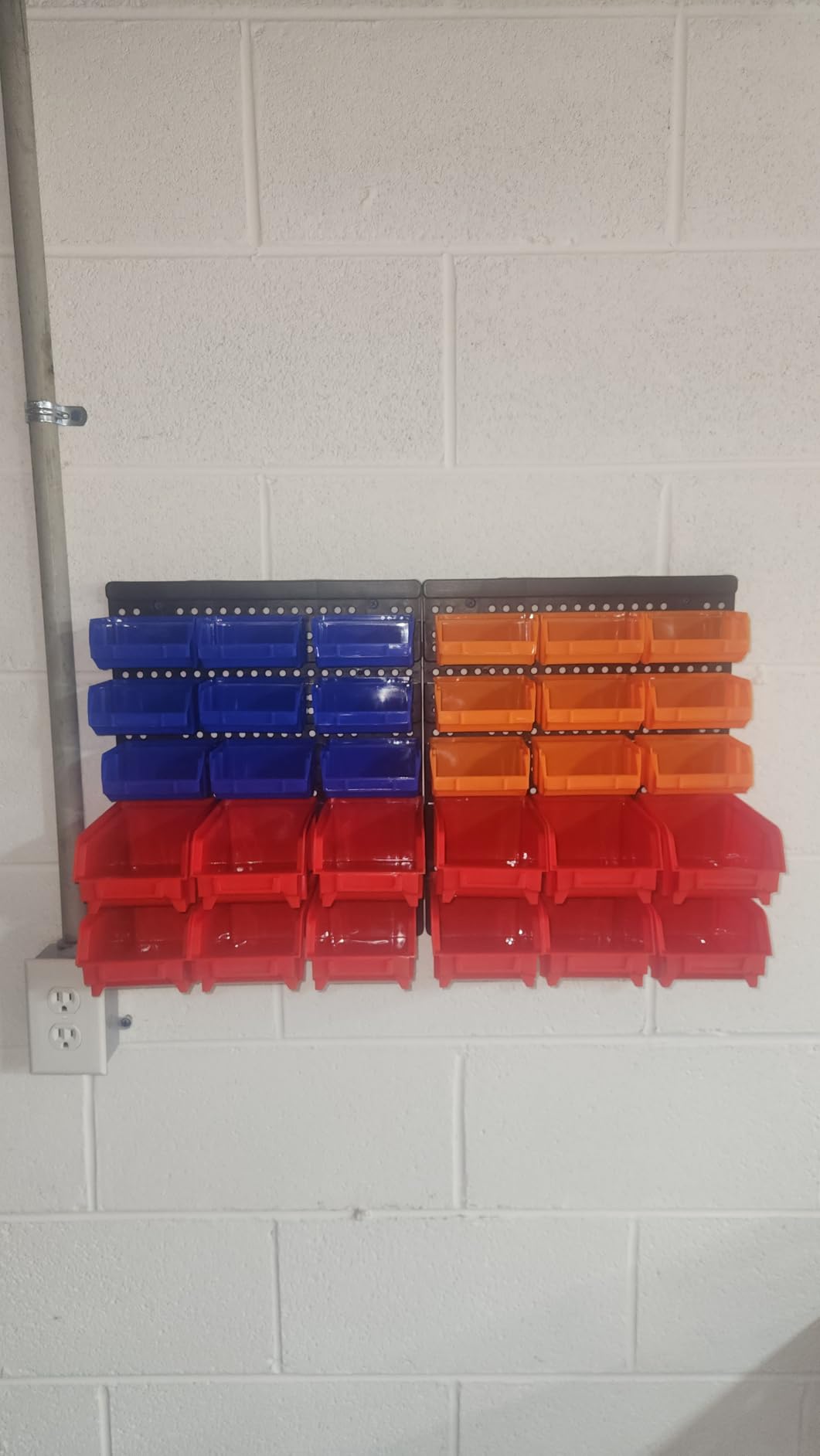 SEDY 30-Bin Wall-Mounted Storage Rack System - Heavy-Duty Garage Tool Organizer for Screws, Nuts, Bolts, Nails, Beads, and Small Hardware Parts - Easy Installation and Customizable customer photo 1