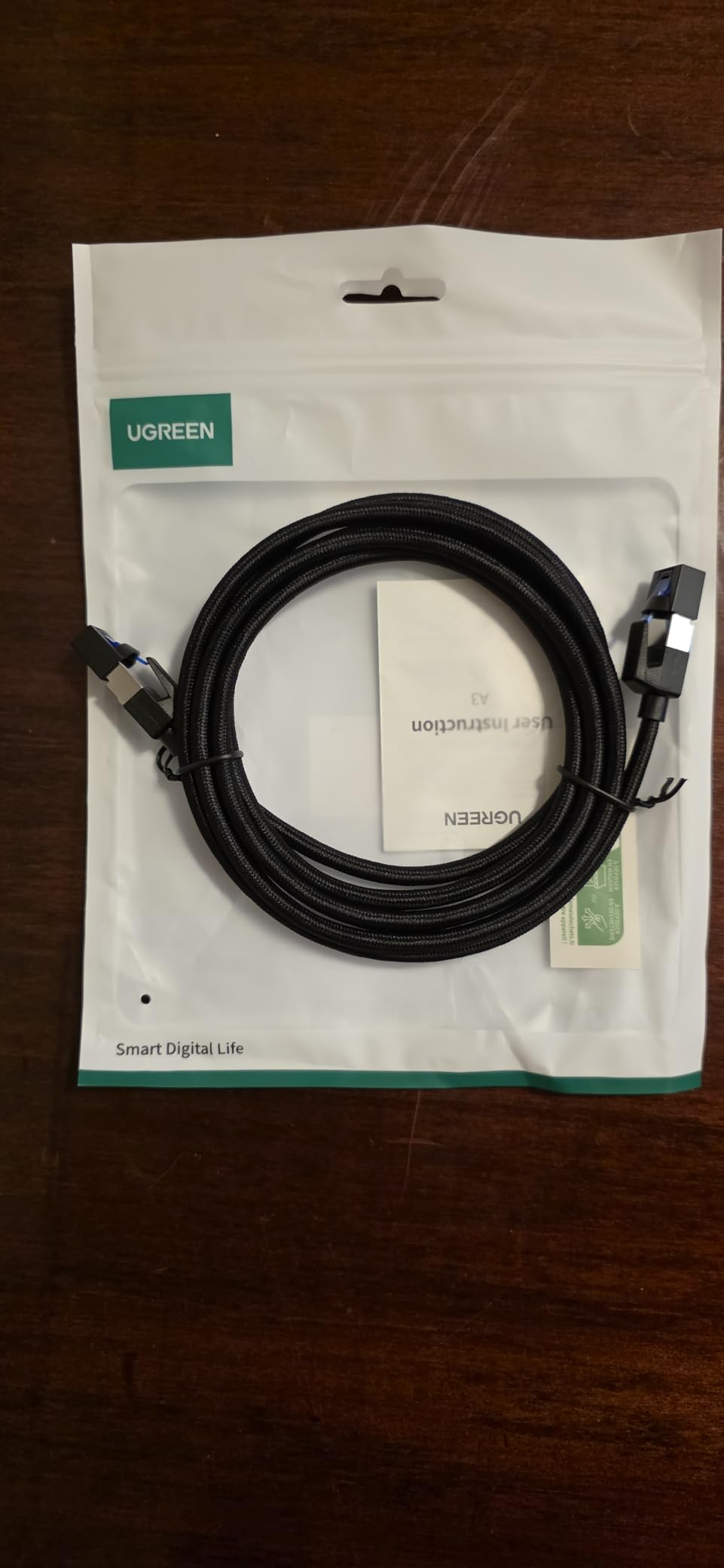 UGREEN Cat 8 Ethernet Cable 6FT, High Speed Braided 40Gbps 2000Mhz Network Cord customer photo 1