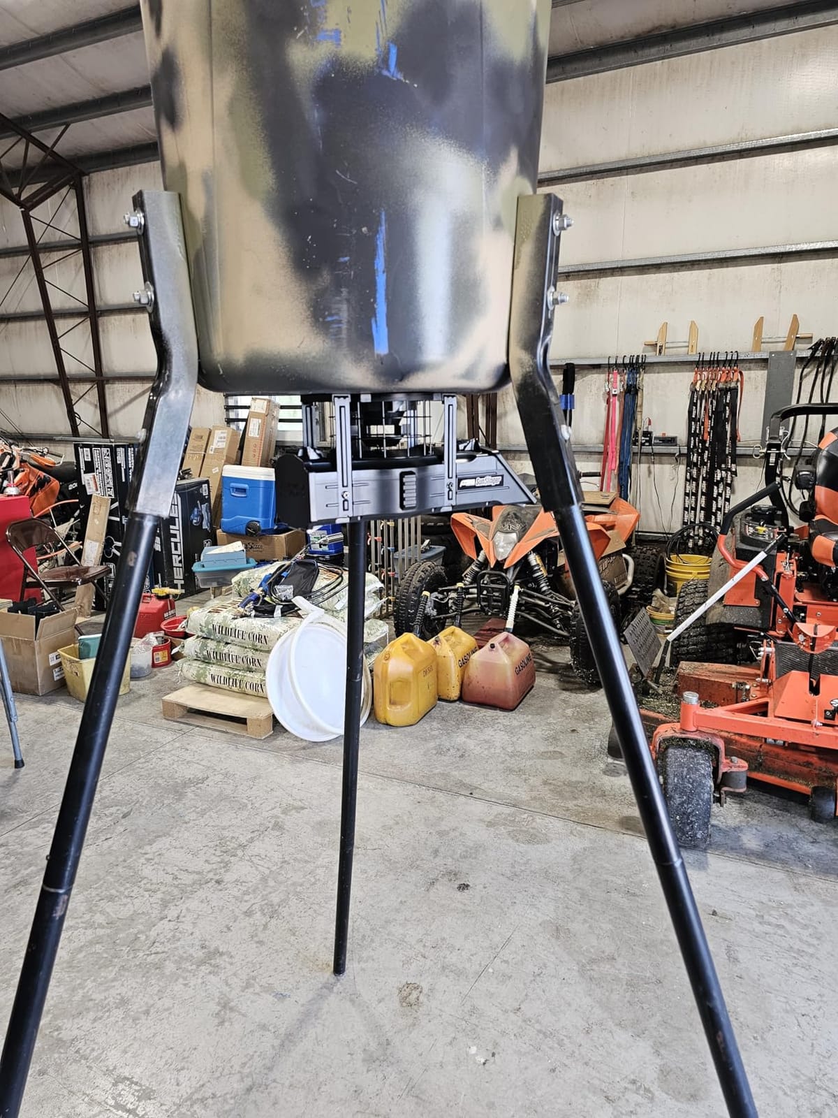 American Hunter Sunslinger Digital Weather Resistant Hunting Deer Game Feeder Kit with Integrated Solar Panel (6v Spring Top Battery Sold Separately) | Metal Spin Plate | Easy Setup customer photo 1