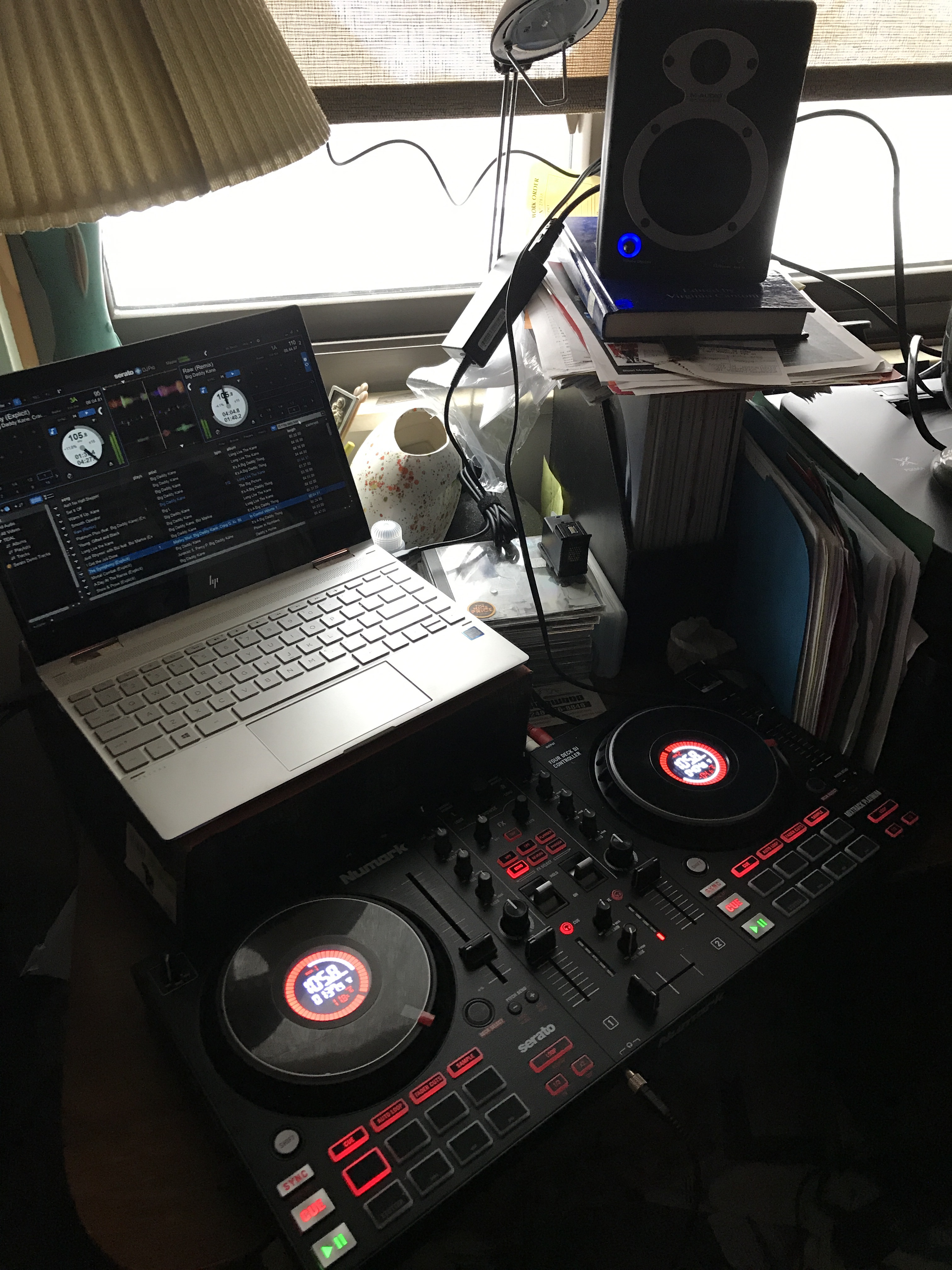 Numark Mixtrack Platinum FX DJ Controller | 4-Decks, 3-Band EQ DJ Mixer, Jog Wheel Displays, 16 Pads, 2 Effects Paddles, Audio Interface, Serato DJ Lite customer photo 1