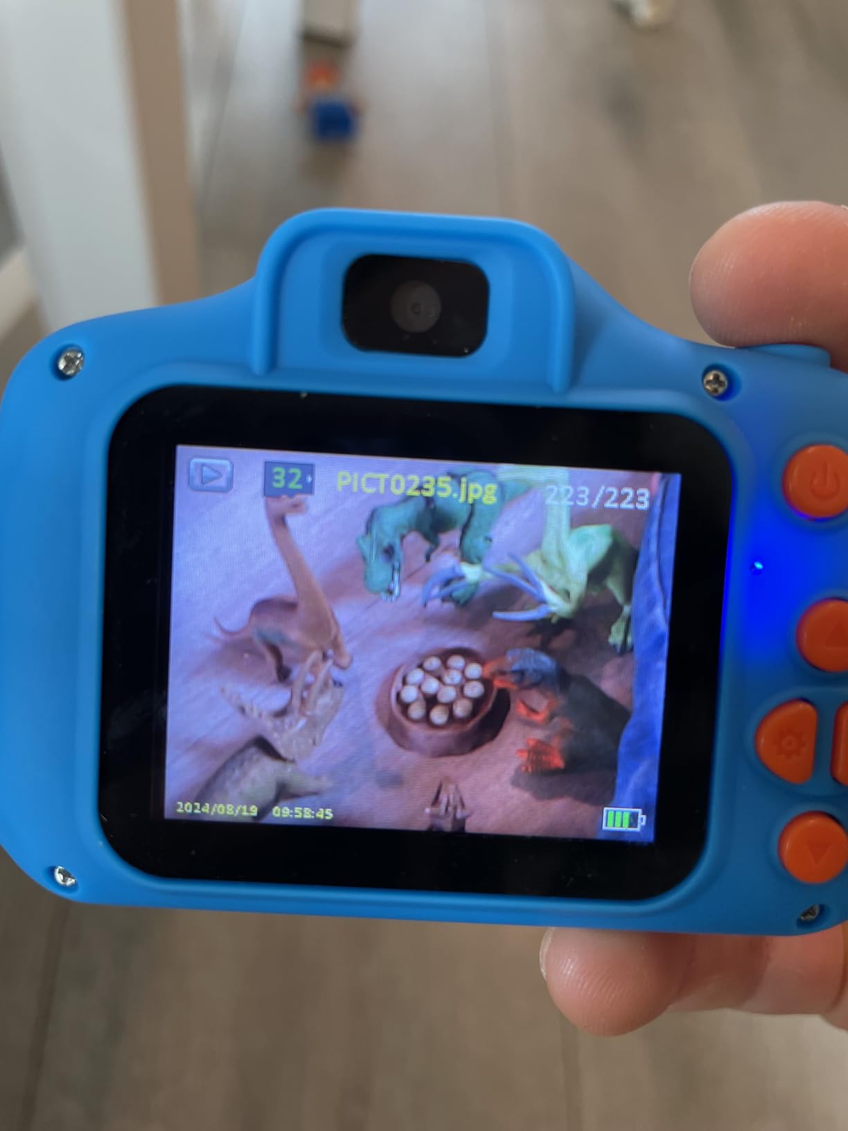 Seckton Upgraded Kids Selfie Camera, HD Digital Video Camera-Navy Blue | Christmas Birthday Gifts for Boys Age 3-9, Toddler Camera with Dual Lens, SD Card, Lanyard, Shockproof customer photo 1
