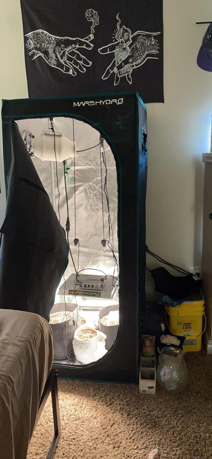 MARS HYDRO 3x3 Smart Grow Tent Kit with TS1000 with iControl Controller, 150W Full Spectrum Grow Light 4