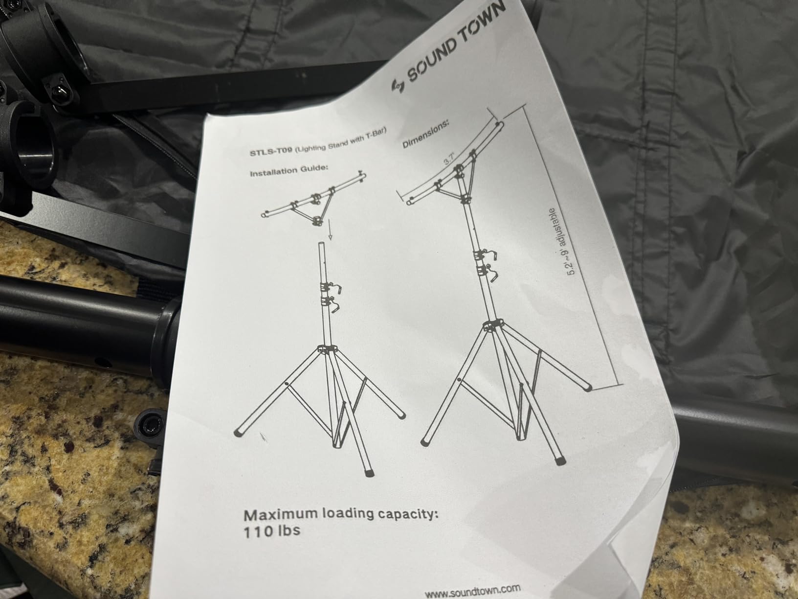 Sound Town DJ Lighting Stand-Adjustable Height, 11.5 ft Tall with Truss, Portable Lighting Truss System and T-Bars (STLS-001) customer photo 1