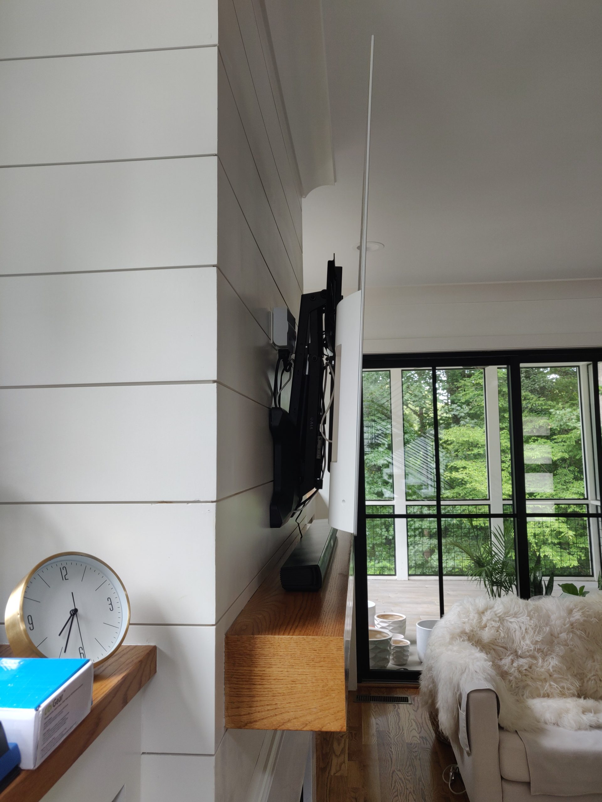 VIVO Motorized Pull Down Above Fireplace TV Mount, MOUNT-E-M070R, Height Adjustable Over Mantel Bracket, 32-70 Inch Screens, 88 lbs customer photo 2