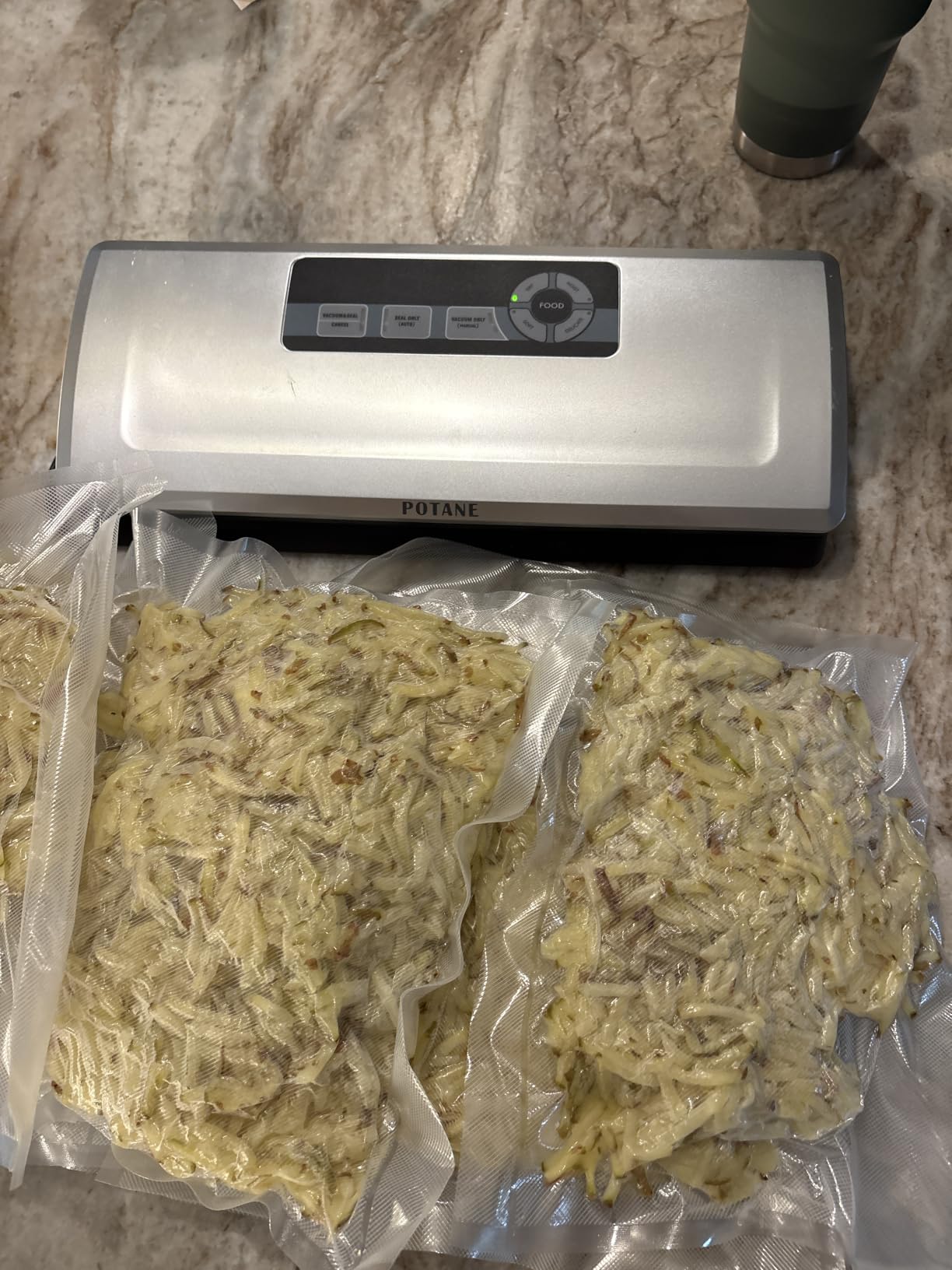 POTANE Precision Vacuum Sealer Machine, Powerful Pro Vacuum Food Sealer, 8-in-1 Easy Presets, 4 Food Modes, Dry&Moist&Soft&Delicate with Starter Kit, Compact Design (Silver) customer photo 2