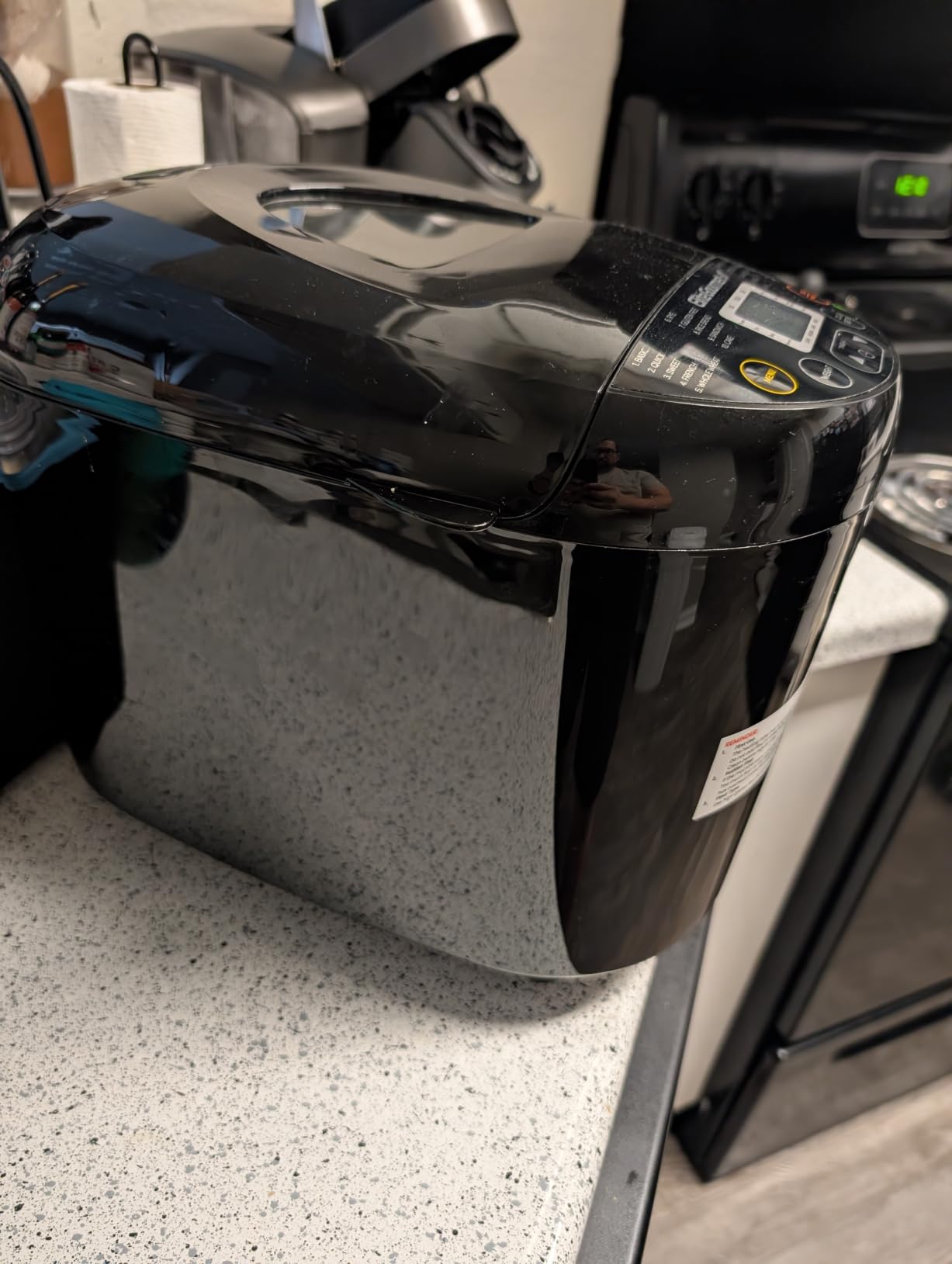Elite Gourmet Programmable Bread Maker, 2 Lb, 3 Sizes, 19 Presets, Black | Features Gluten-Free, Dough and Jam Presets Plus a Delay Timer customer photo 2