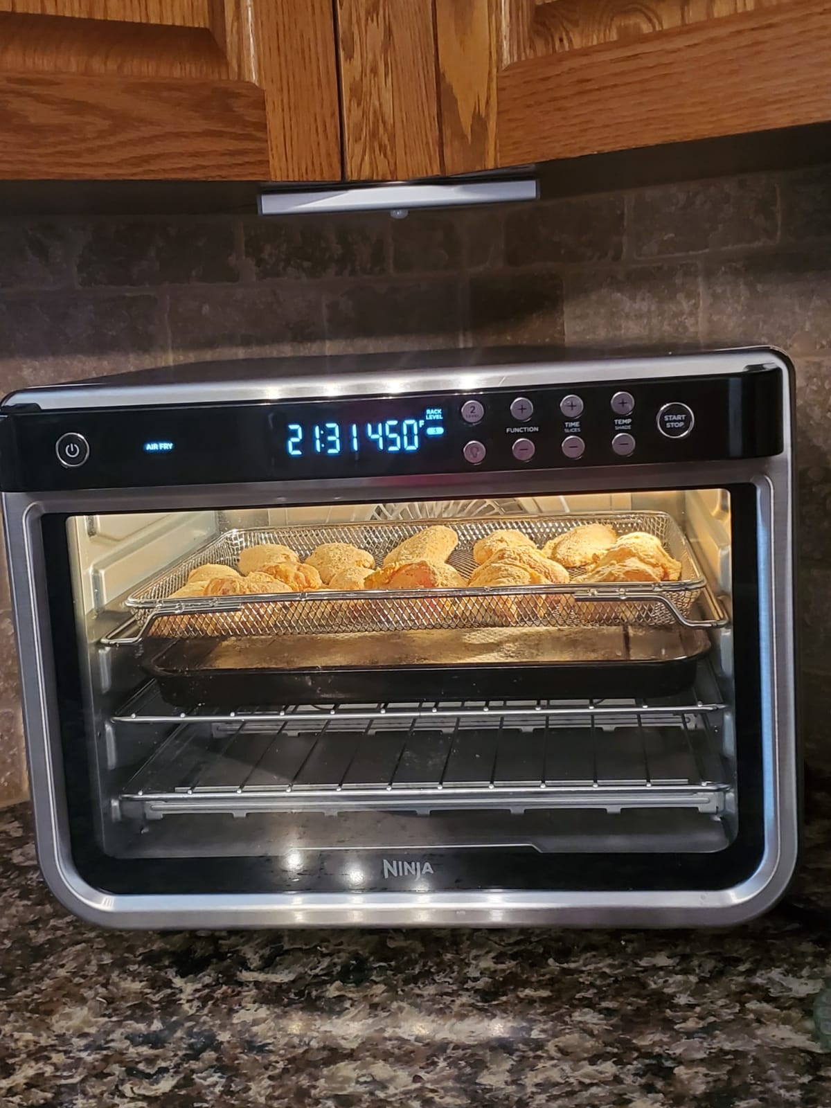 Ninja Foodi XL Pro Air Fry Oven, 10-in-1, Stainless Steel, DT201 | Fits 5 lb chicken, Air fry, roast, bake, broil, toast, dehydrate, reheat, pizza, 1800W customer photo 2