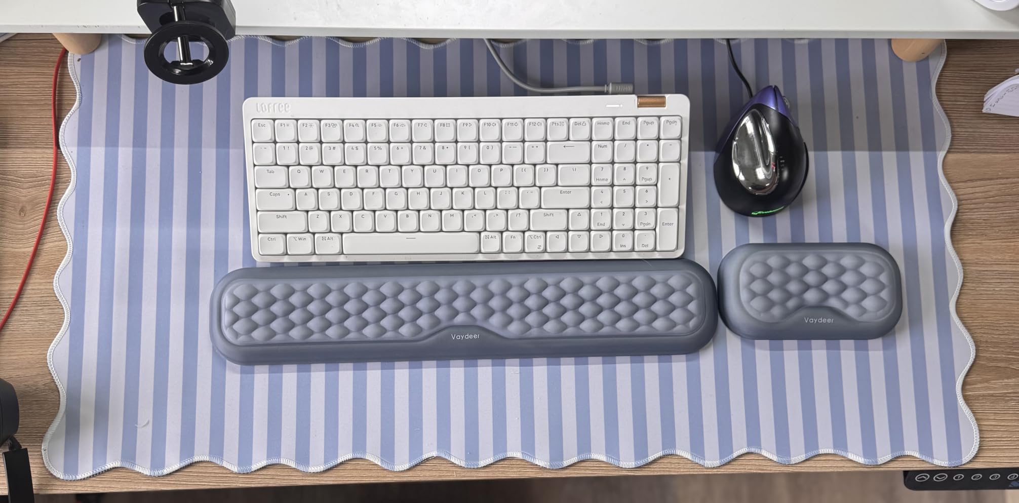 Vaydeer Wrist Rest for Keyboard and Mouse, Computer Ergonomic Wrist Support Pad, Soft Memory Foam Arm Cushion for Desk, Palm Hand Office Laptop Typing customer photo 1