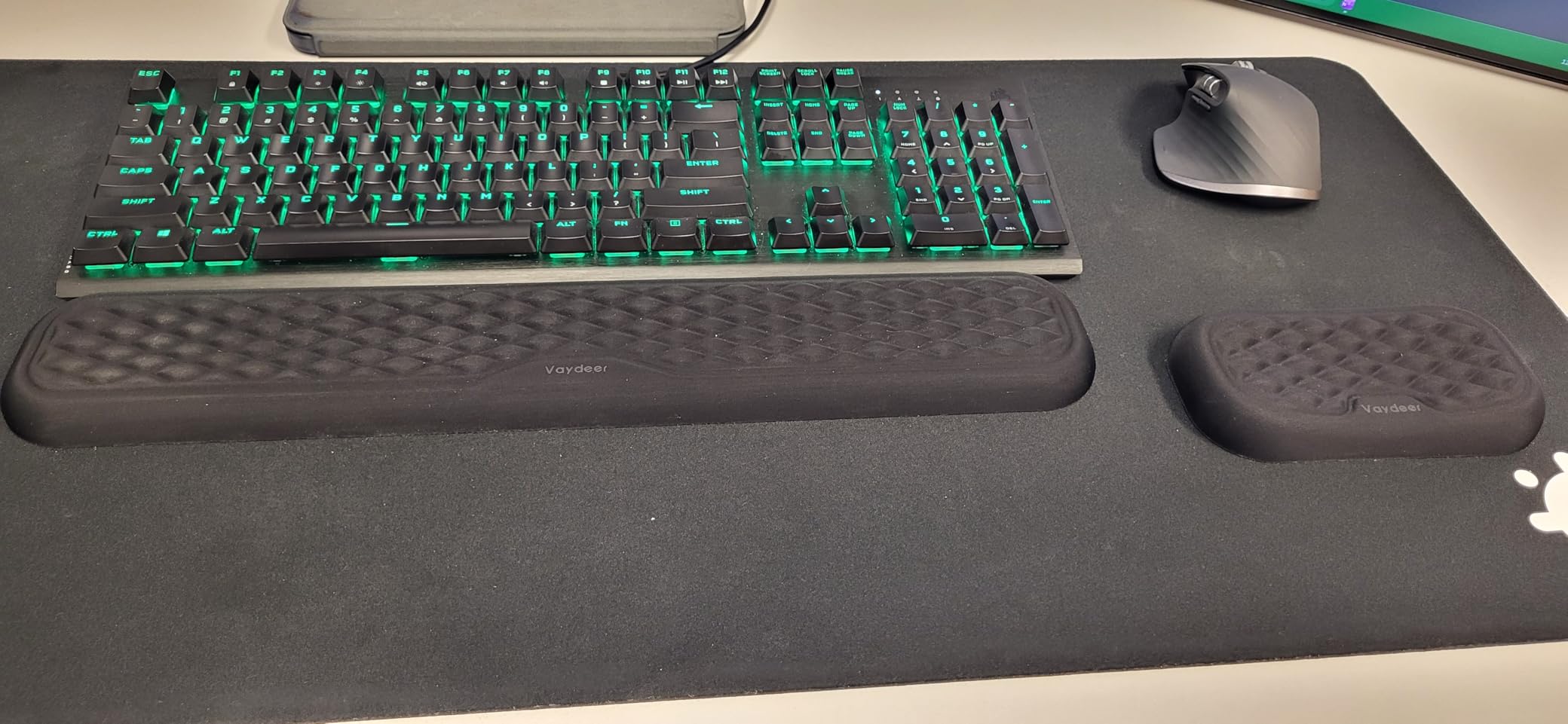Vaydeer Wrist Rest for Keyboard and Mouse, Computer Ergonomic Wrist Support Pad, Soft Memory Foam Arm Cushion for Desk, Palm Hand Office Laptop Typing customer photo 2