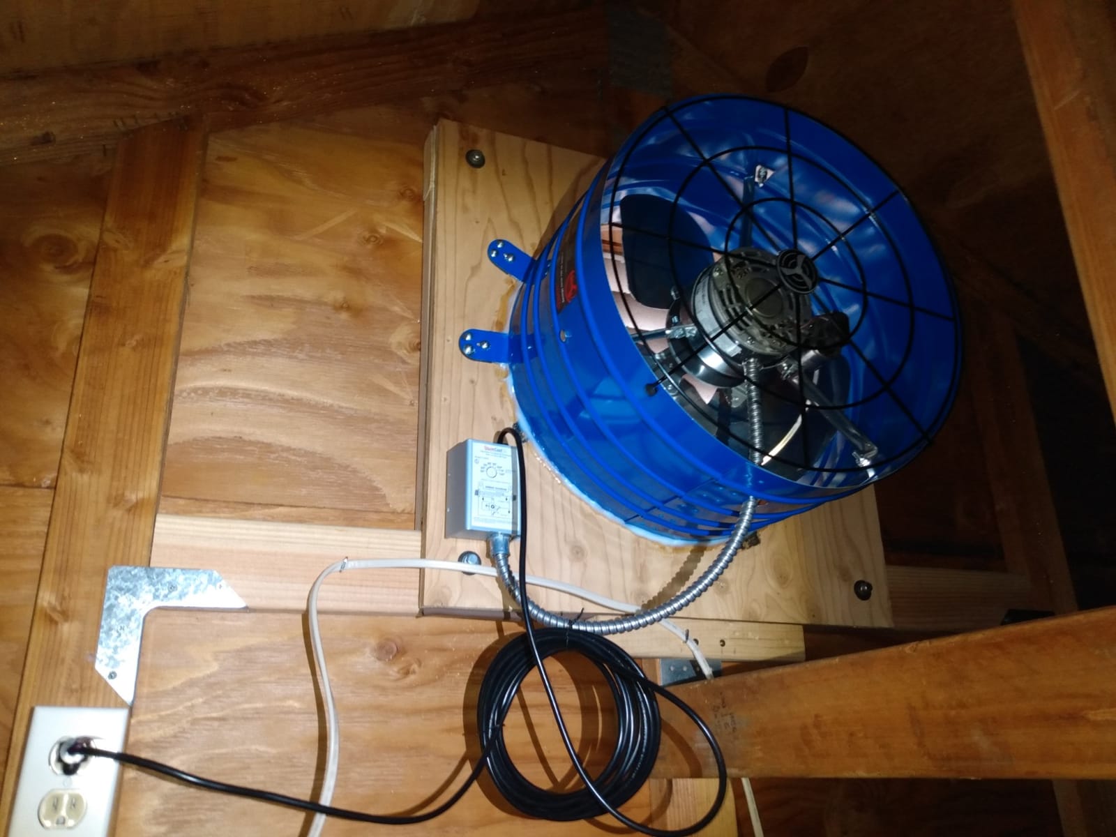 Quietcool AFG PRO-2.0 Attic Fan for Gable Vents - 1945 CFM - Adjustable Thermostat - 20ft Power Cord - Plug-and-play - Two Speed Capable customer photo 1