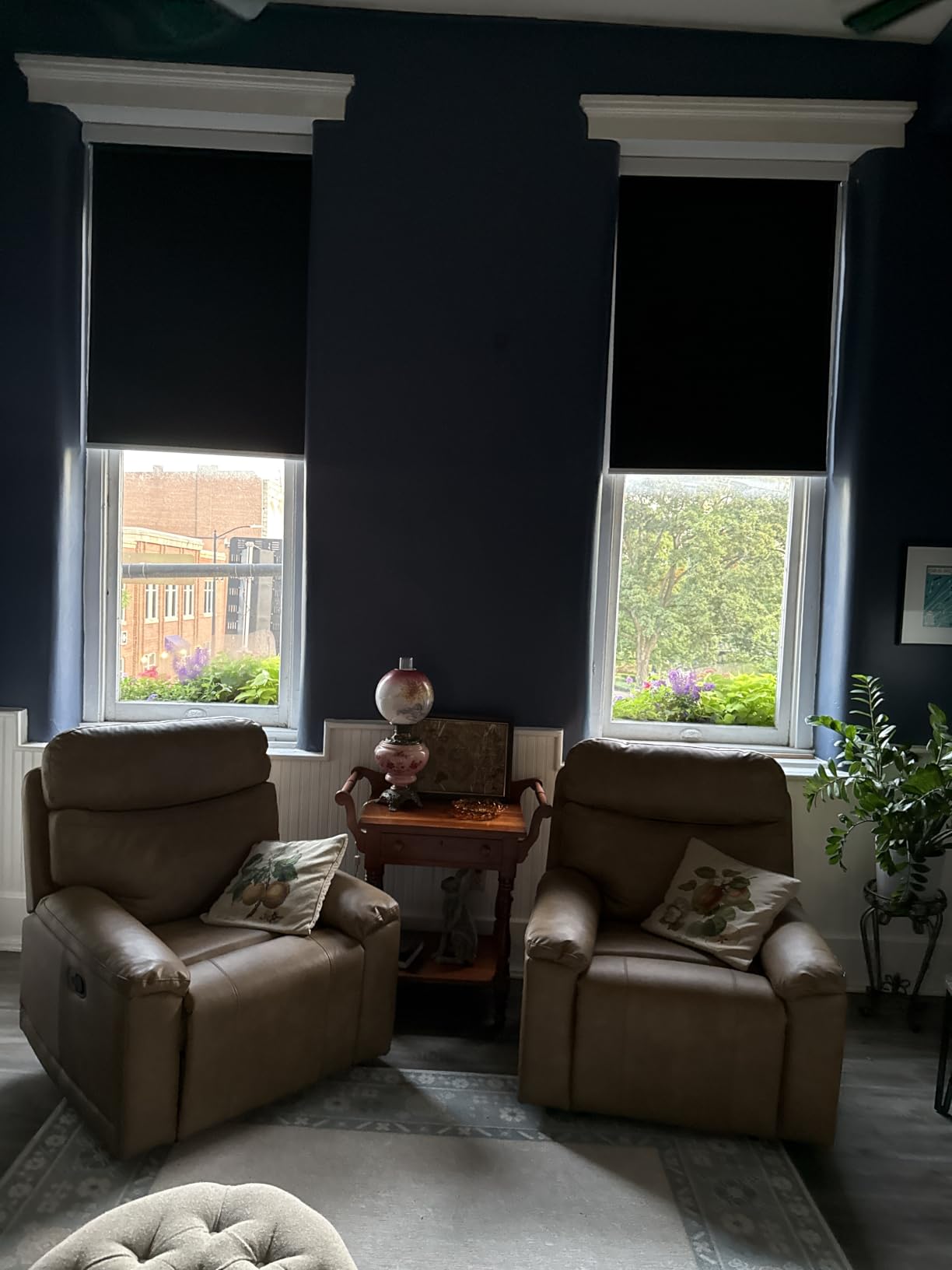 Yoolax Motorized Blinds with Remote, Blackout Smart Roller Shades Work with Alexa, Google, Apple Home, Custom Waterproof Automatic Shades with Voice Control for Dining Room (Vinyl White) customer photo 1