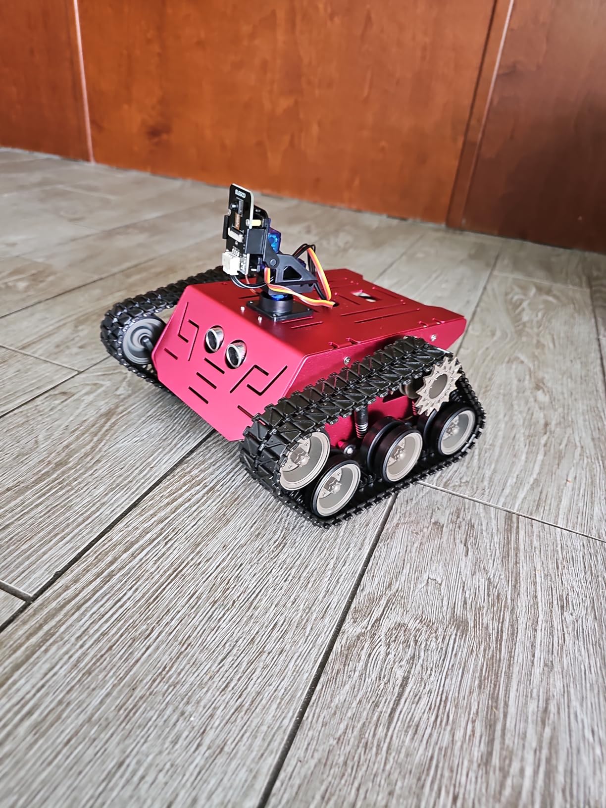 ELEGOO Conqueror Robot Tank Kit with UNO R3, Compatible with Arduino | WiFi FPV Camera, Obstacle Avoidance, Line Tracking Mode, STEM Toys & Projects for Kids, Remote Control, Auto-follow customer photo 1