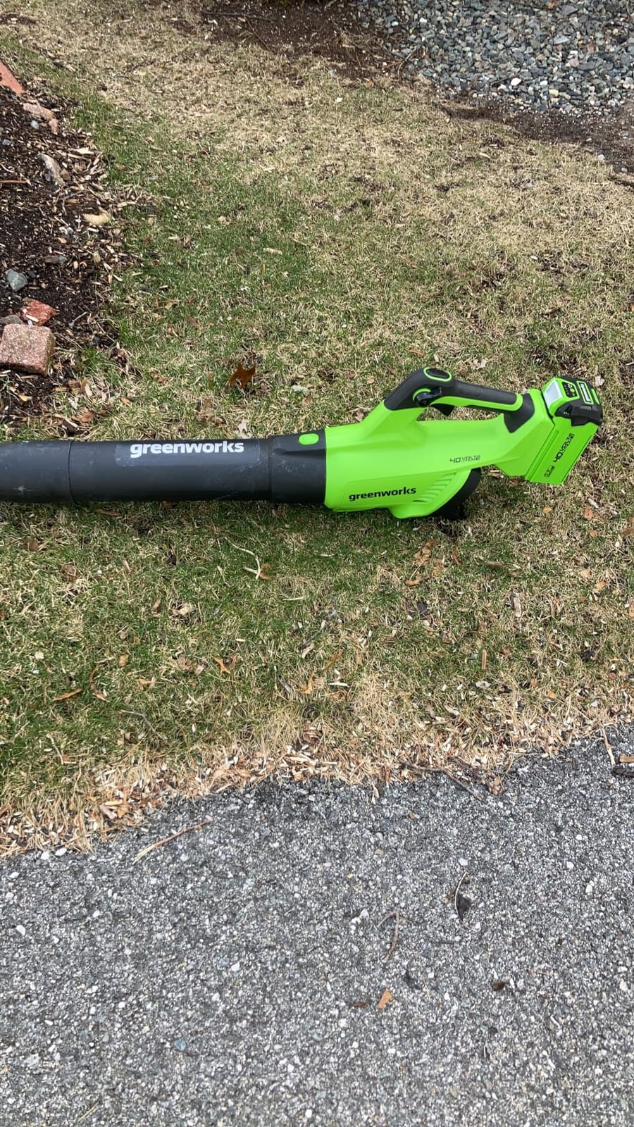 Greenworks 40V Cordless Leaf Blower, 500 CFM, 2.5 Ah Battery and Charger customer photo 2