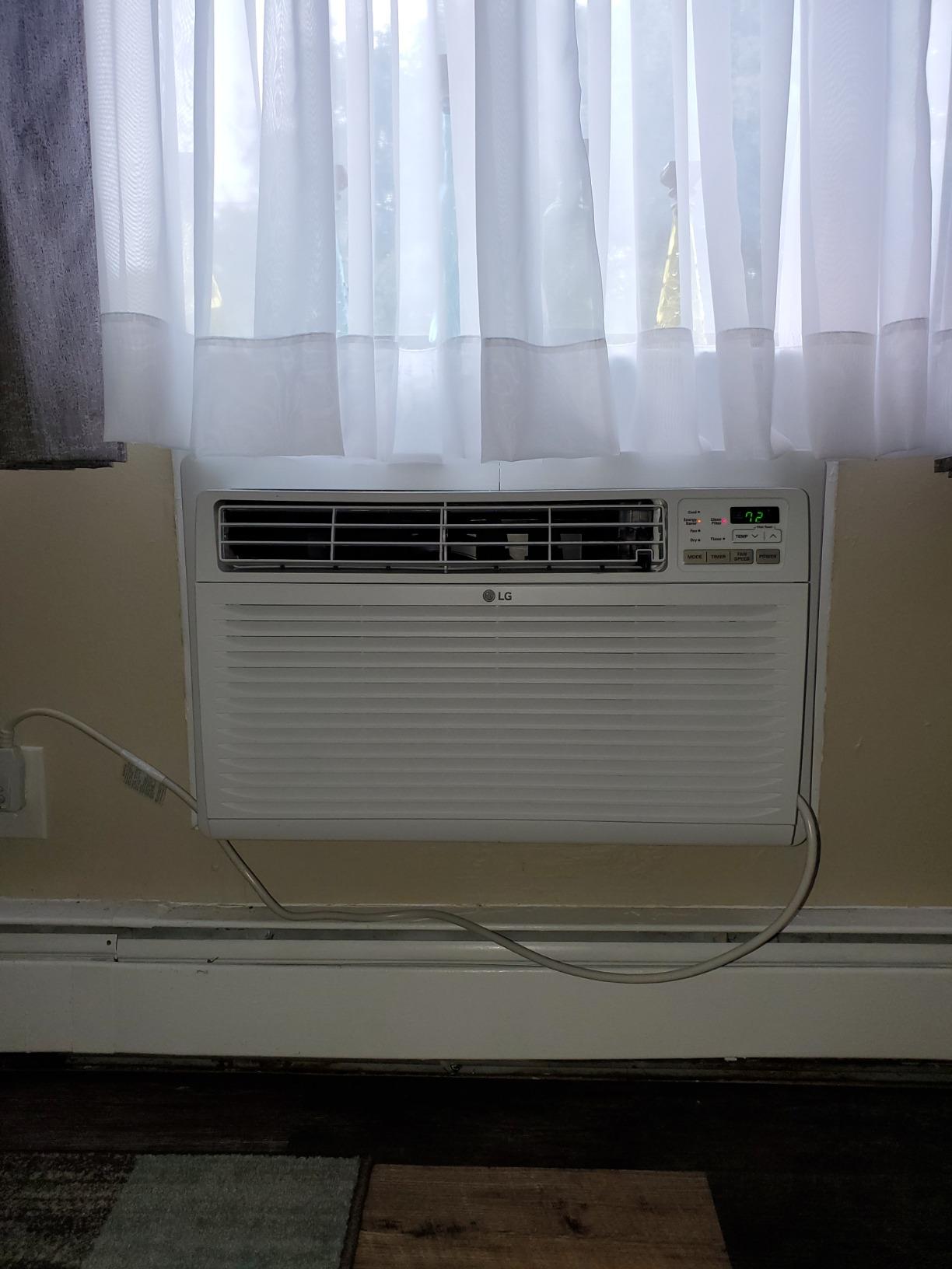 LG 14,000 BTU Through the Wall Air Conditioner, 230/208V, Cools 700 Sq.Ft. for Bedroom, Living Room, Apartment, Electronic Control with Remote, White customer photo 1