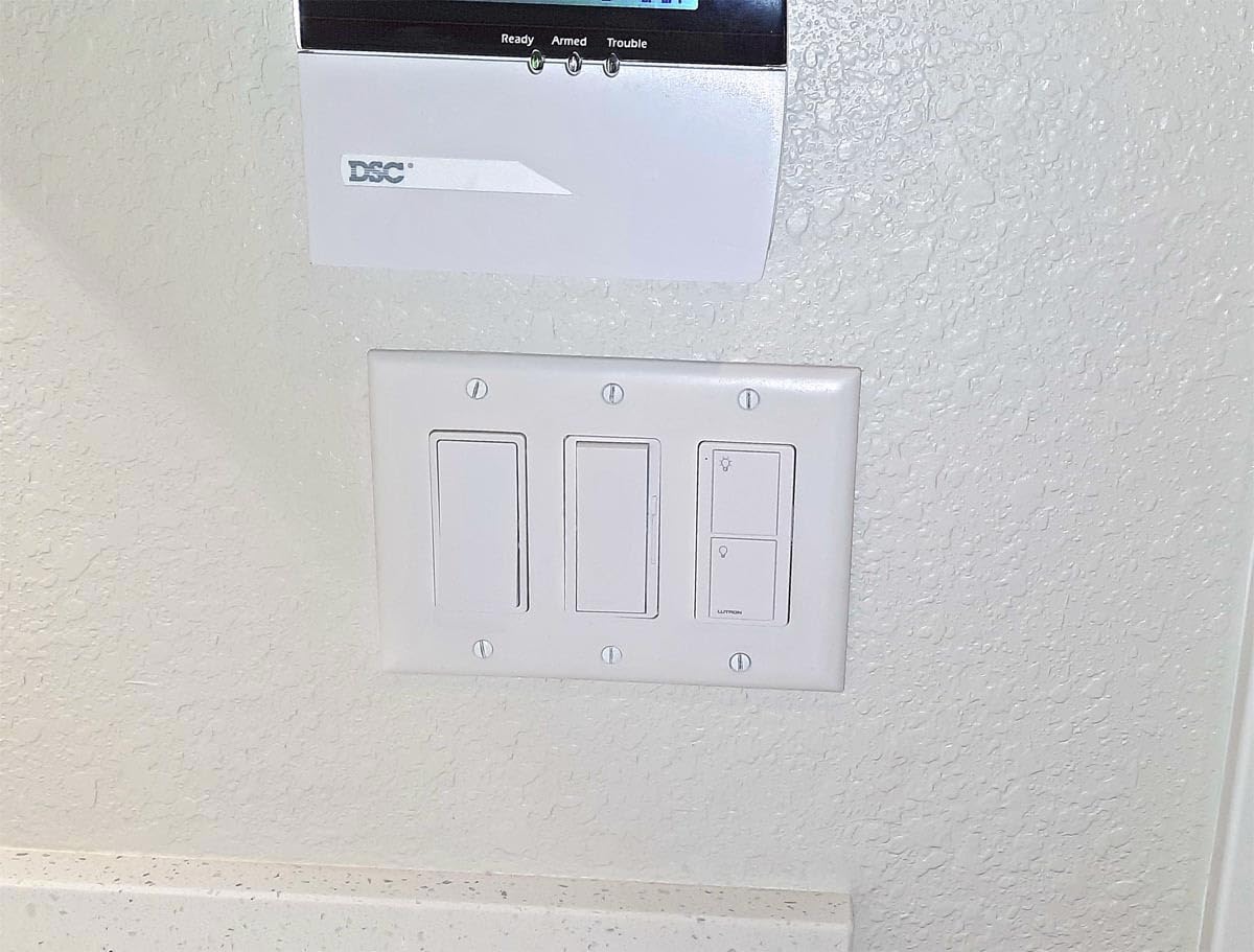 Lutron Caseta 3-Way Smart Switch Kit; Switch, Wireless Remote & More | Wireless 3-way kit allows you to add a second switch anywhere without running wire. For lighting and fans P-PKG1WS-WH, White customer photo 1