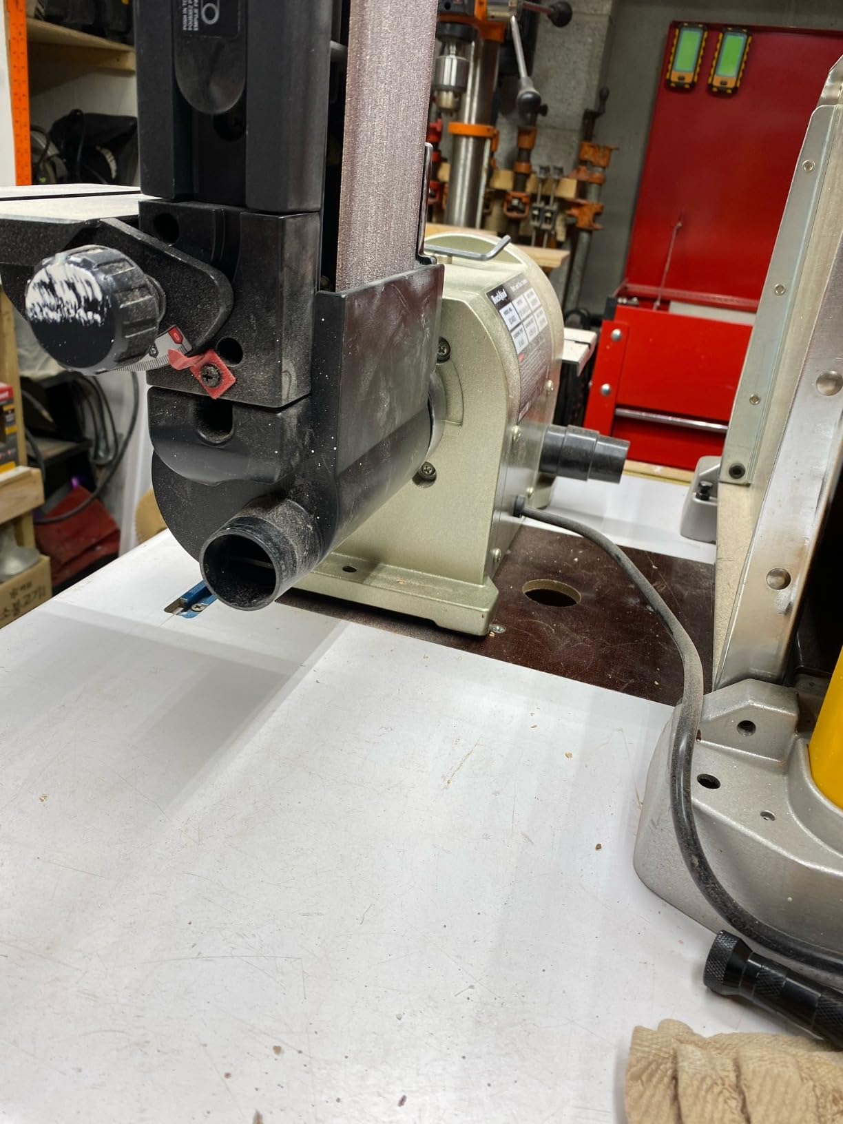 BUCKTOOL Bench Belt Disc Sander for Woodworking, 4x36