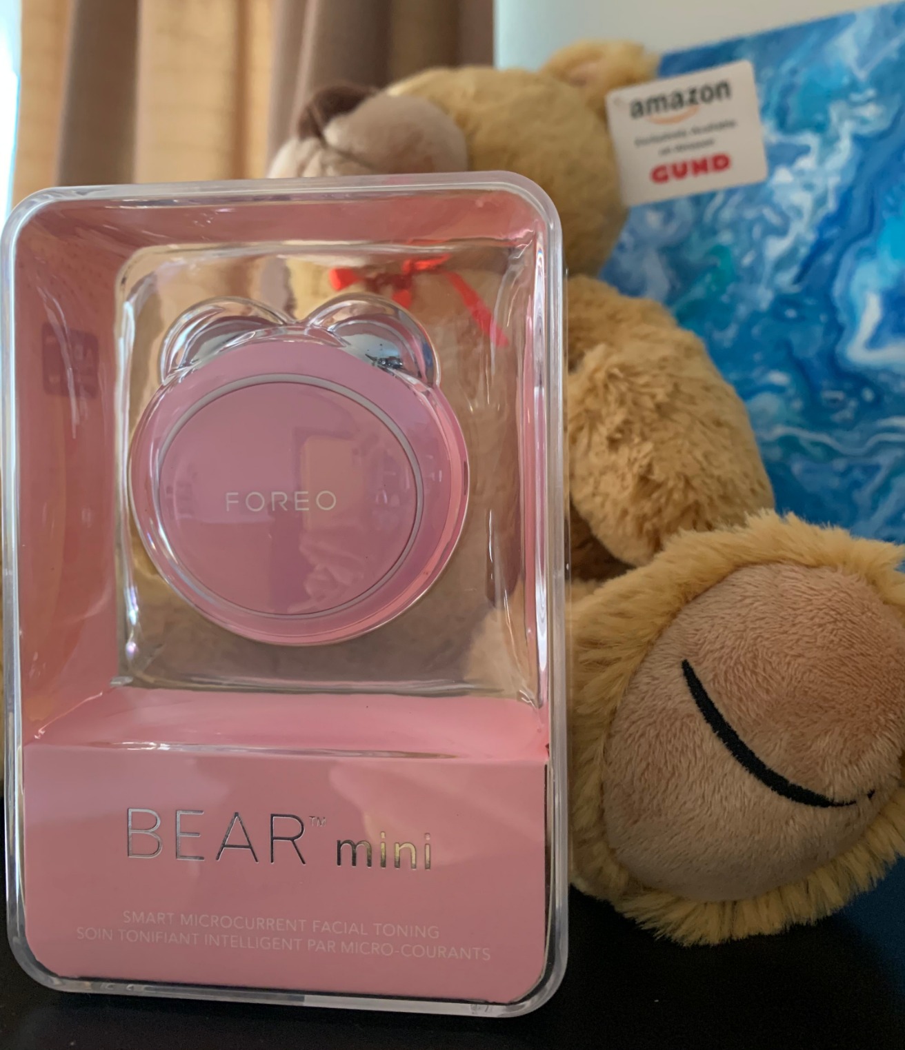 FOREO BEAR Mini Microcurrent Facial Device - Face Sculpting Tool - Firm & Contour - Reduce Double Chin - Non-Invasive - Increases Absorption of Facial Skin Care Products - Pearl Pink customer photo 1