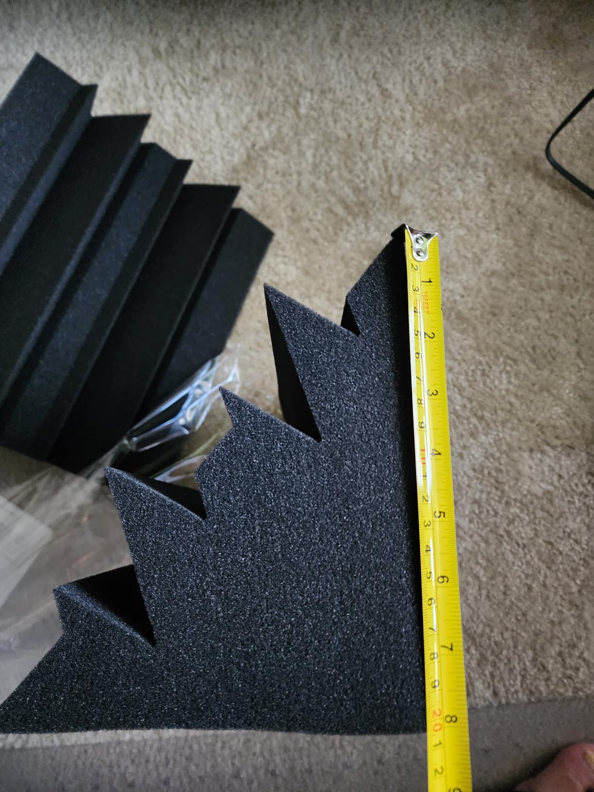 8 Pack - Bass Traps Acoustic Foam Corner, 8''x8''x12'' Black Bass Traps Corner Studio Foam, High Density and Fire-Proof Acoustic Panels Recording Studio Acoustical Treatments customer photo 2