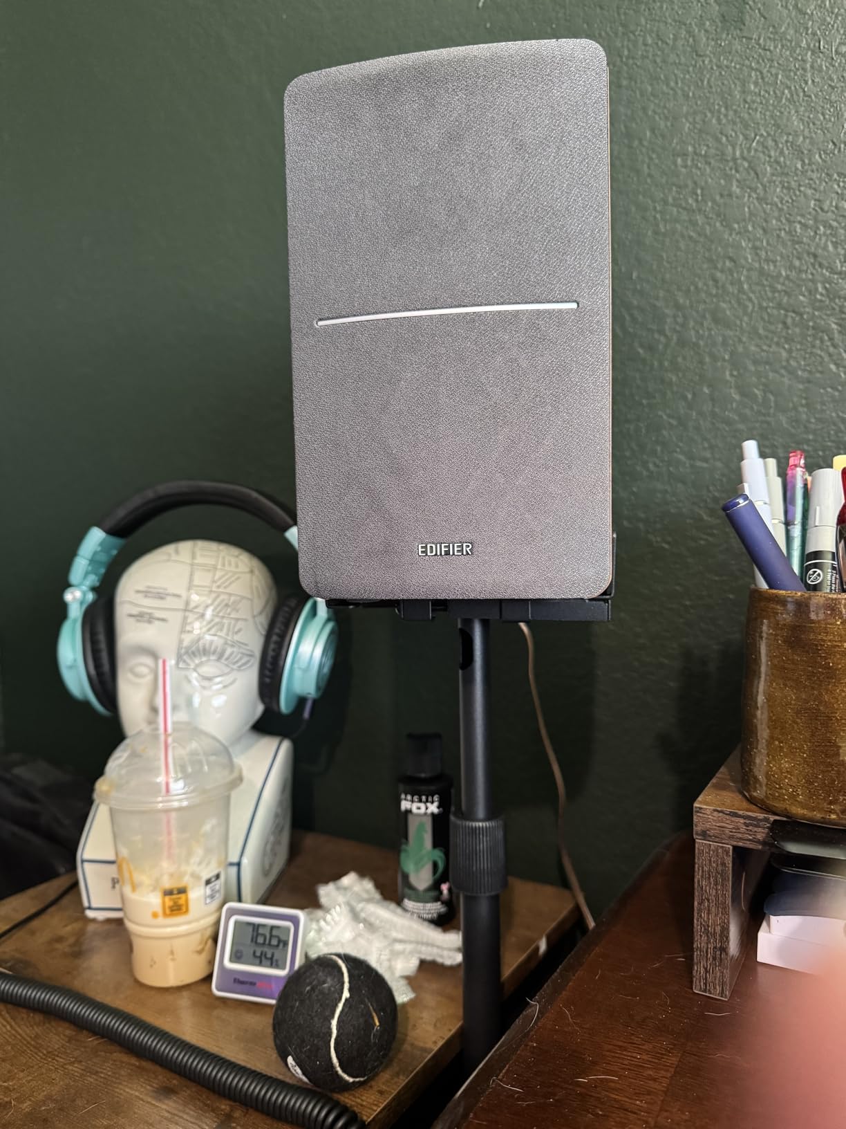 PERLESMITH Universal Speaker Stands for Surround Sound - Height Adjustable Extend 33.3