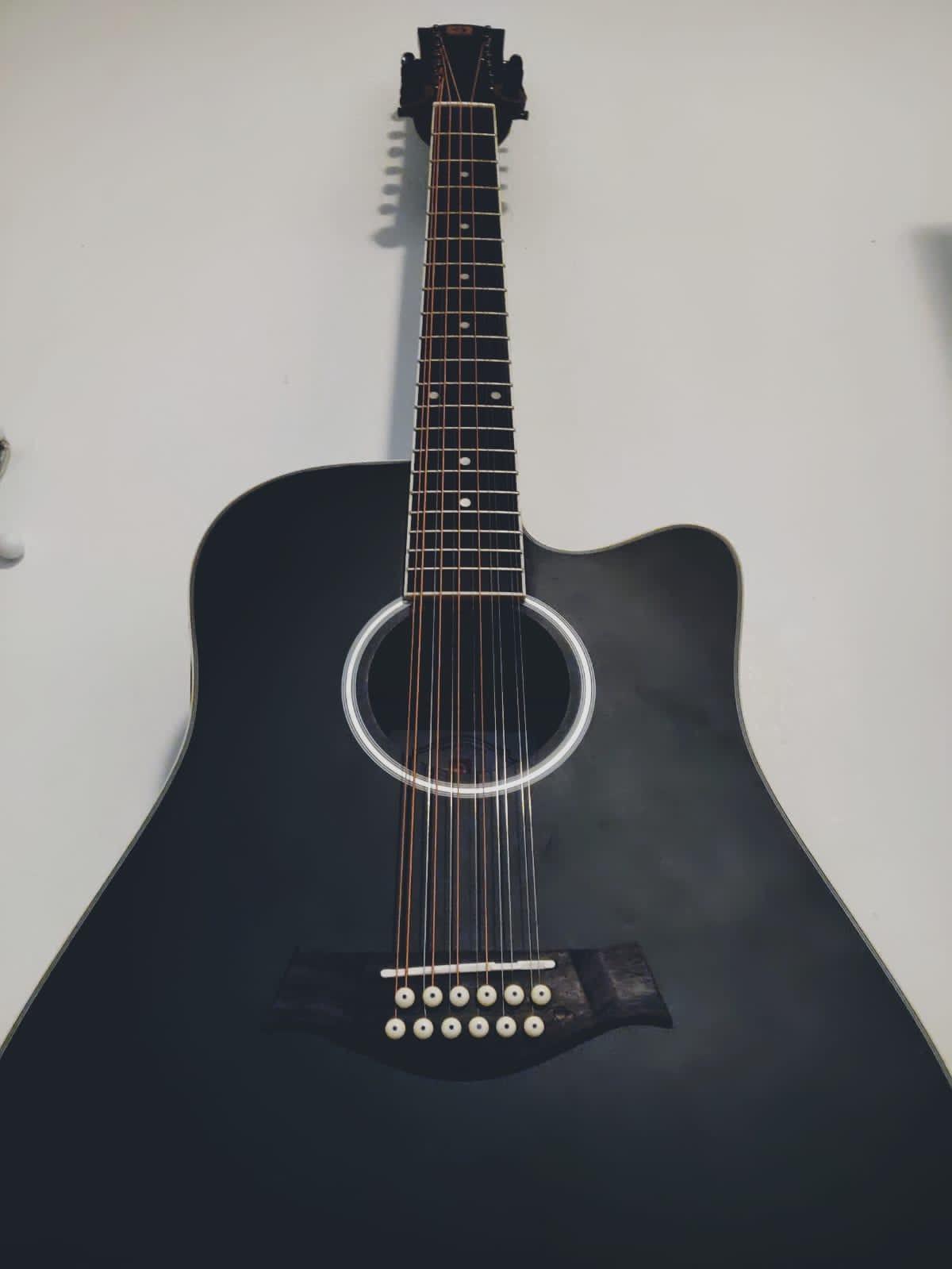 Vangoa 12 String Guitar Acoustic Electric, Upgraded Guitar 12 Strings Bundle for Beginner Intermediate Adults Teens, Guitarra de 12 Cuerdas, Spruce Top Bone Nut, Black, Matte customer photo 1