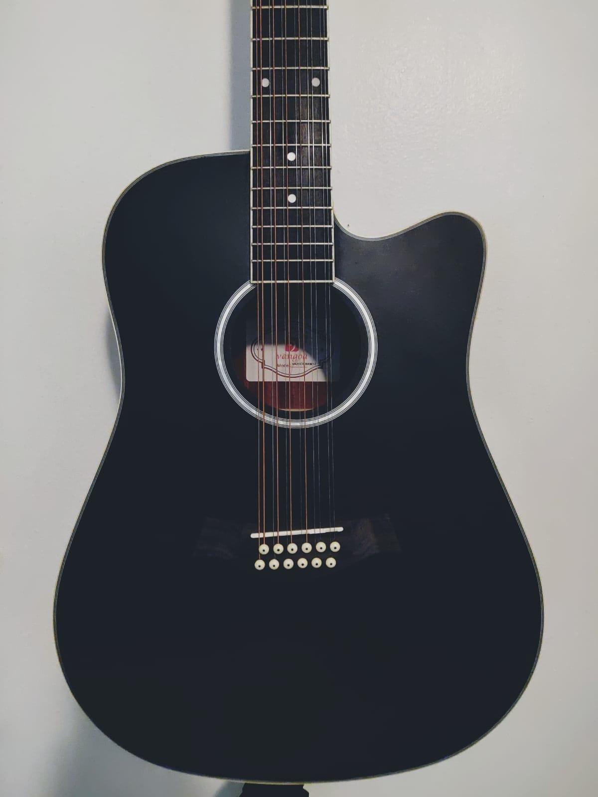 Vangoa 12 String Guitar Acoustic Electric, Upgraded Guitar 12 Strings Bundle for Beginner Intermediate Adults Teens, Guitarra de 12 Cuerdas, Spruce Top Bone Nut, Black, Matte customer photo 2