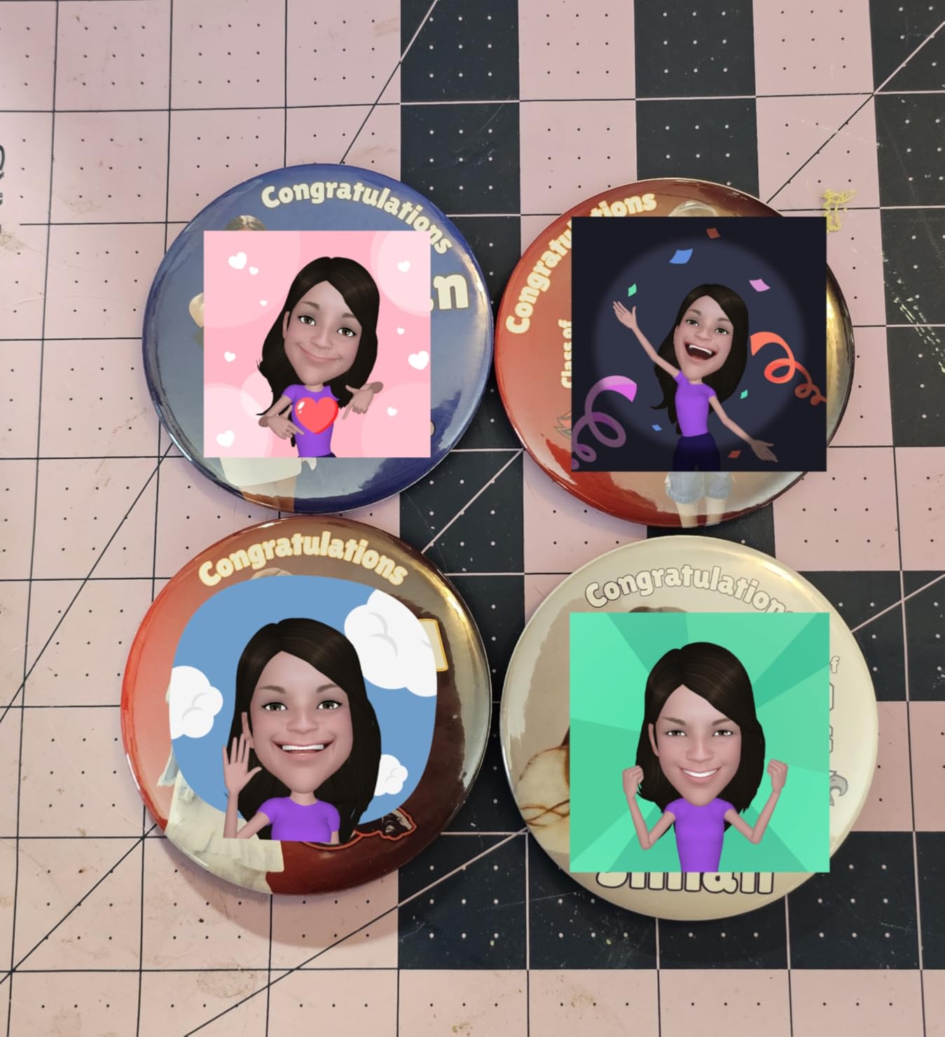 Button Maker Machine 58mm (2.25 in) Installation-Free, DIY Button Pin Maker Machine, Badge Punch Press with Free 100pcs Badge Supplies & Pictures & Circle Cutter customer photo 2