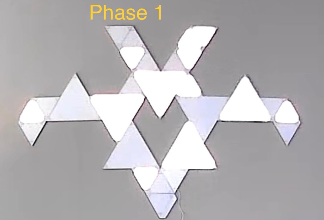 Mini Triangle Lights, Smart RGBW LED Wall Light Panels, 10 PK | Compatible with Alexa Google Assistant, Home Wall Decor for Living Room with Music Sync, Expansion Pack customer photo 1