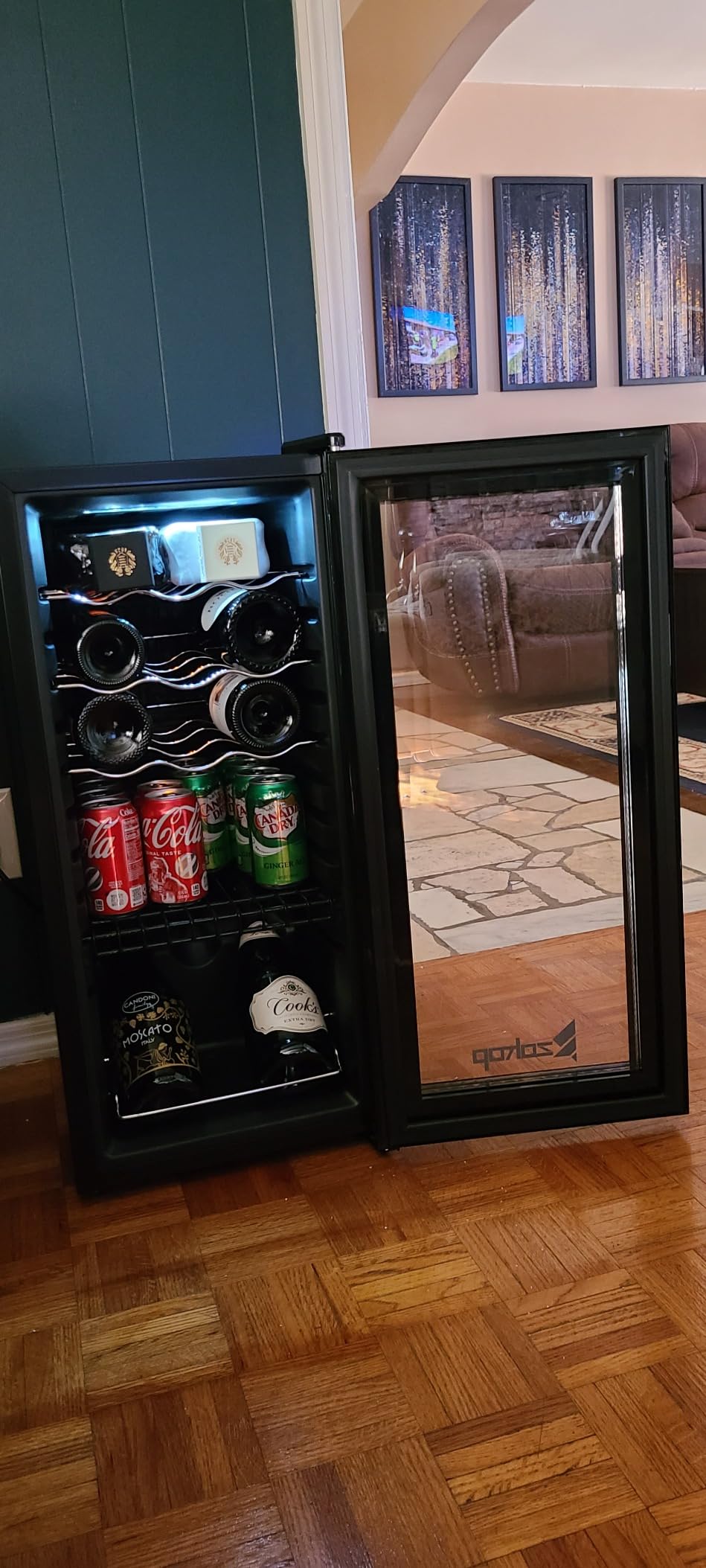 ROVSUN 18 Bottle Wine Fridge, Freestanding Compressor Wine Cooler Refrigerator customer photo 1