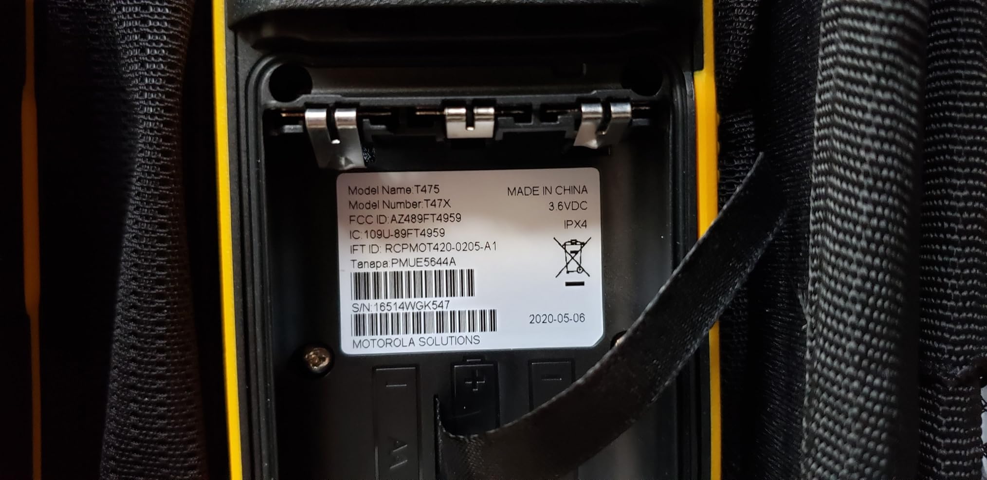 Motorola Solutions Talkabout T475 Extreme Two-Way Radio Black W/Yellow Rechargeable Two Pack customer photo 2