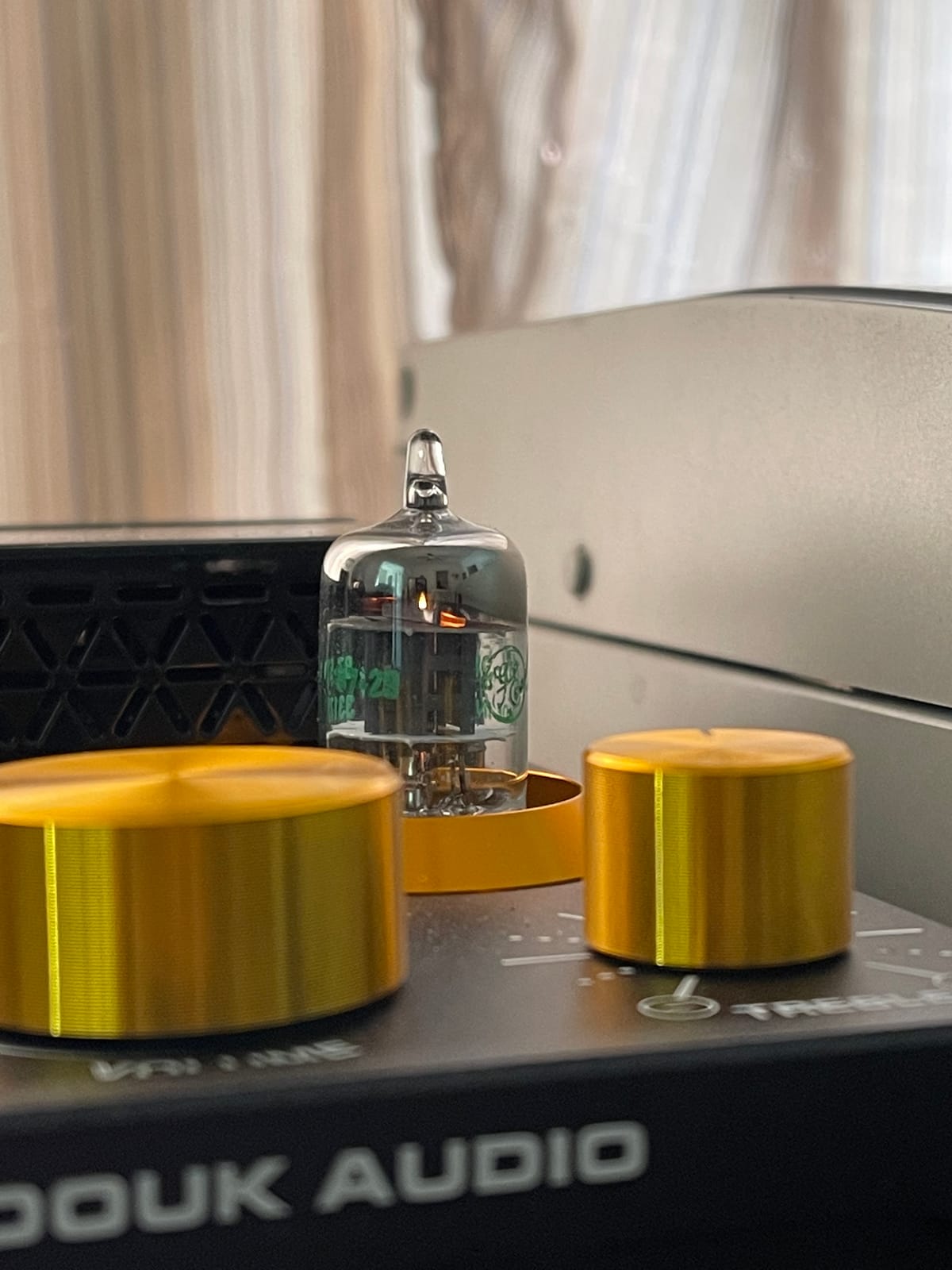 Douk Audio Tube Phono Amp: Bluetooth Receiver | 2-Channel Amplifier for MM Turntables | 160Wx2 TDA7498E | Tone Control | for Desktop Vinyl HiFi Home Audio System (X1) customer photo 1