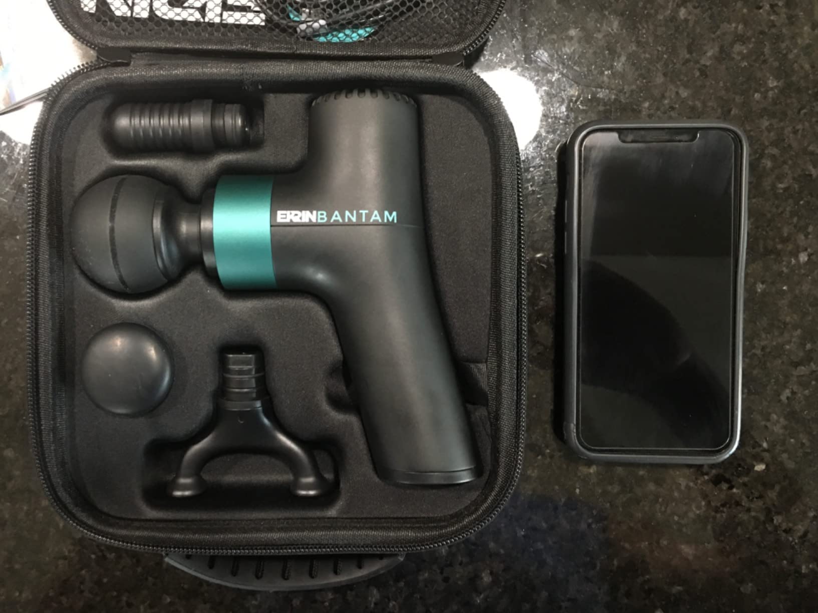 Ekrin Athletics Bantam Mini Massage Gun - Compact Deep Tissue Muscle Massager with Adjustable Speeds & 4 Attachments - Long Battery Life, Lightweight, Travel Friendly customer photo 2