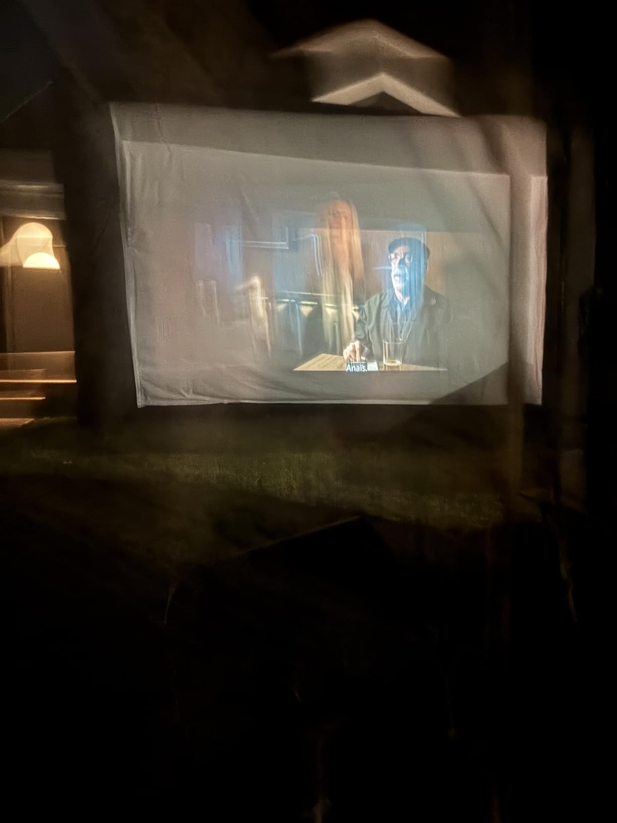 GYUEM 20 feet Inflatable Portable Projector Movie Screen - Huge Air-Blown Cinema Projection Screen Package with Rope, Blower, Tent Stakes - Front & Rear Projection, for Outdoor Party Backyard Pool Fun customer photo 1