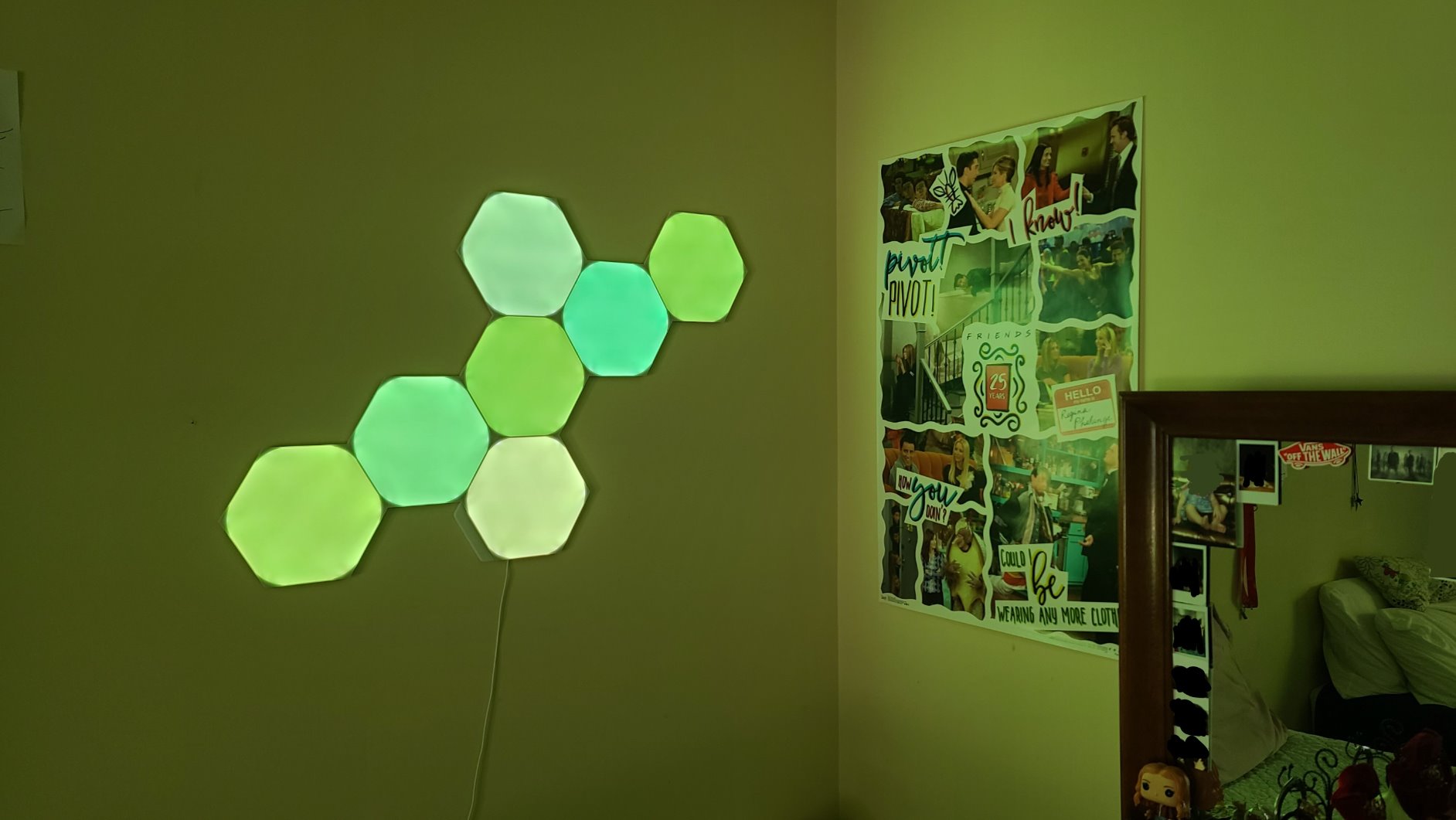 Nanoleaf Shapes Hexagons Smarter KIT 7 Panels - Multicolor | Compatible with Alexa Google Assistant, Home Wall Decor for Living Room with Music Sync, Touch Control, Smarter Kit customer photo 1