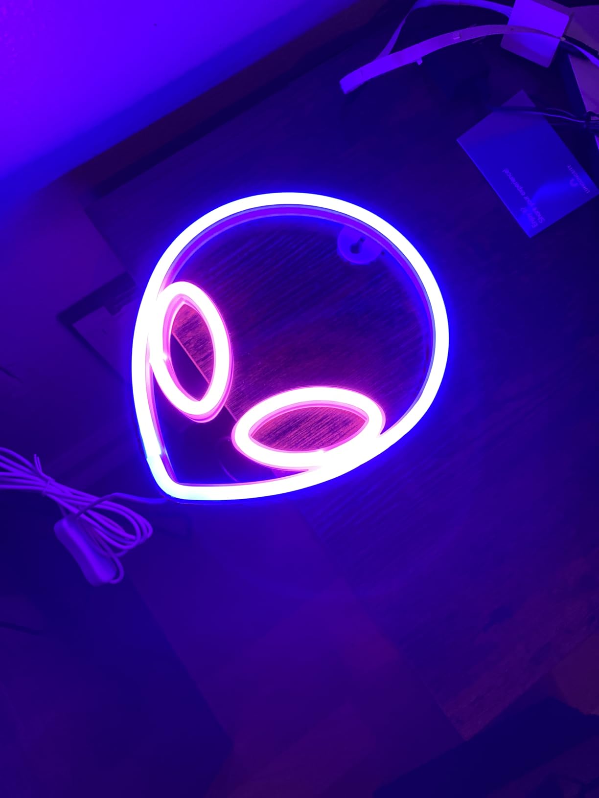 Lumoonosity Planet Neon Sign - USB Powered Saturn LED Light with On/Off Switch, Planet Led Sign for Wall Decor - Aesthetic Hanging Saturn Neon Light for Bedroom, Gaming Room customer photo 1