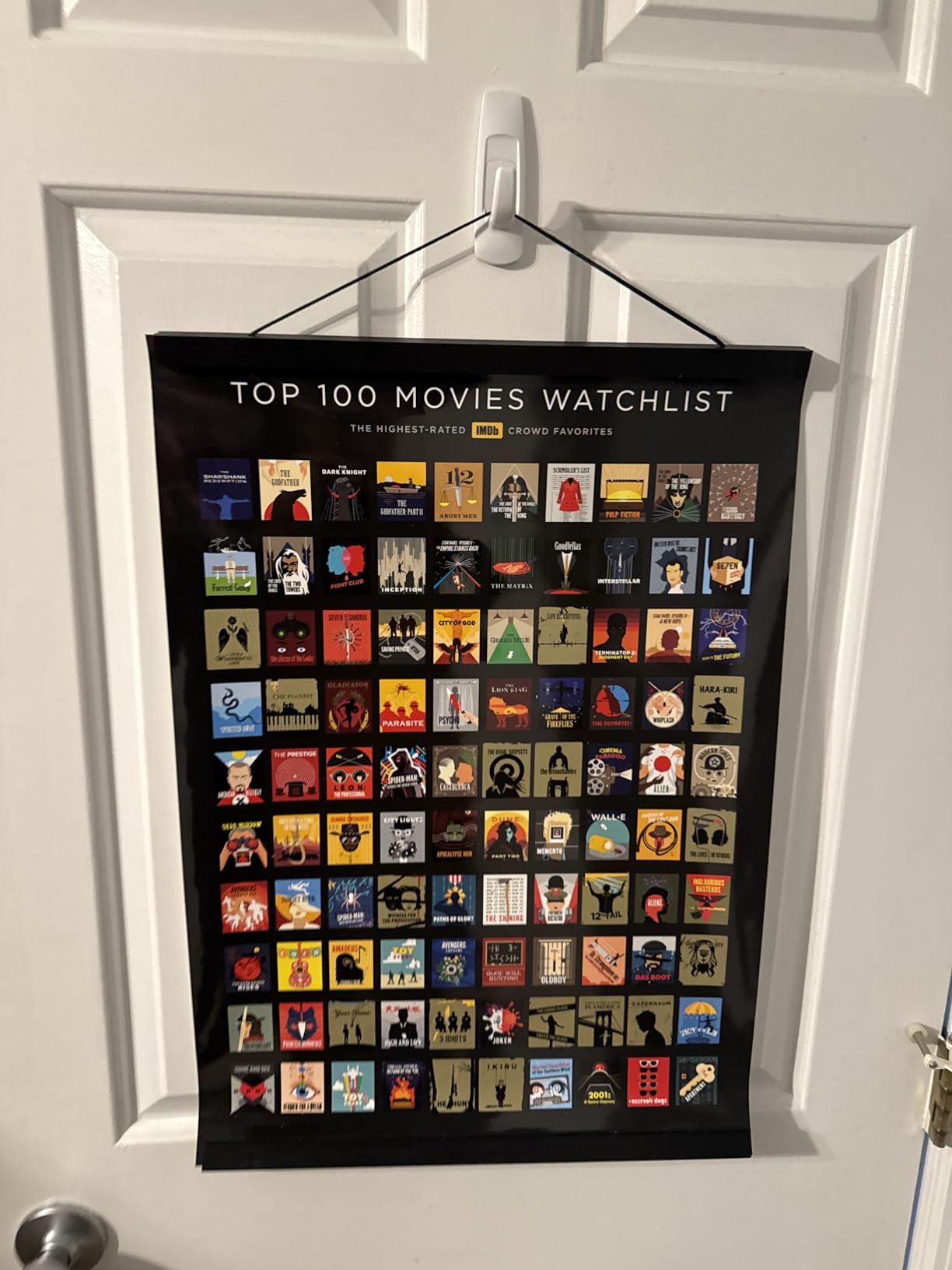 Official IMDb Top 100 Movies Scratch Off Poster - Premium Bucket List, 16.5x23.4 Inches, Unique Gift for Men and Women Film Lovers, Movie Night Supplies and Room Decor customer photo 1