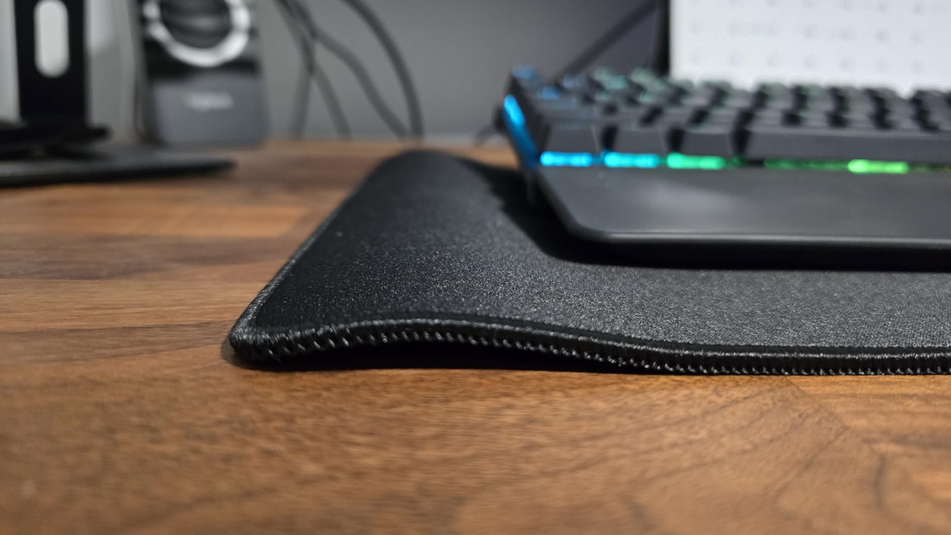 KTRIO RGB Large Gaming Mouse Pad, 31.5 x 11.8 in, RGB Black, XL | Smooth Micro-Weave Surface, RGB Lighting Design, Non-Slip Rubber Base, Durable Stitched Edges, Office & Home Use customer photo 2