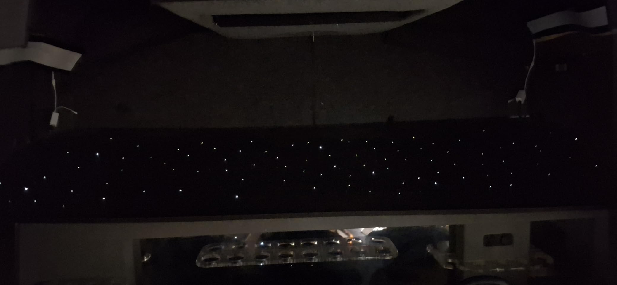 AZIMOM PMMA Plastic 550pcs*0.03in*13.1ft Fiber Optic Cable Strands 0.75mm 4 Meter End Glow Roll Optical Starlight Fiber Bundle Home Ceiling Car Headliner Twinkle Star Decoration customer photo 1