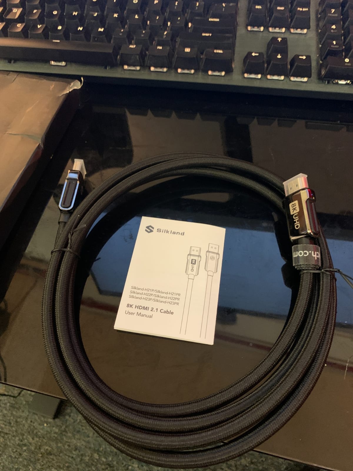 Silkland 8K HDMI ARC/eARC Cable 2.1 for Soundbar 6.6ft, 8K@60Hz 4K@120Hz | 48Gbps High Speed HDMI Cord for Home Theater, Dolby Atoms, DTS:X Compatible for Vizio Samsung Bose Soundbar, UHD TV, Blu-ray customer photo 2