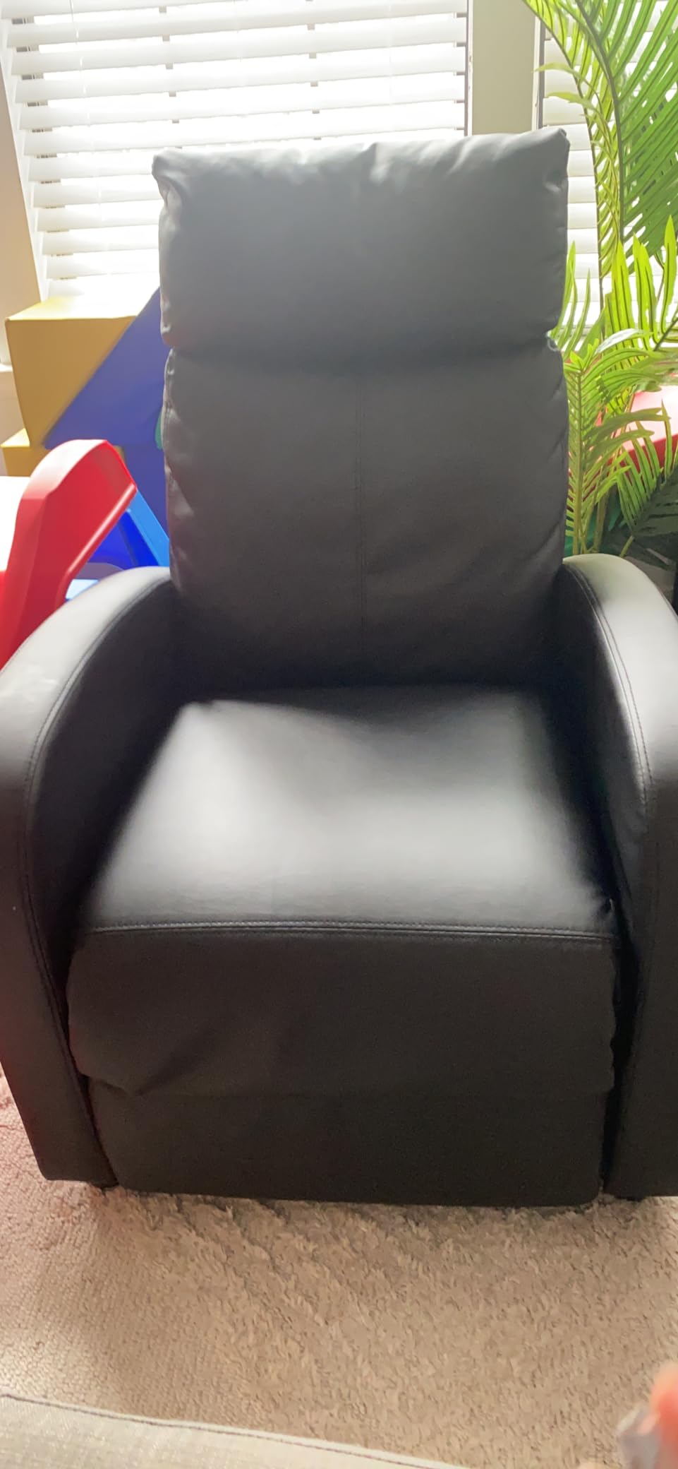 Devoko Massage Recliner Chair Reclining Sofa Pu Leather Living Room Chair | Black Modern Home Theater Seating Furniture with Padded Cushion, Reclining Sofa Chairs customer photo 1