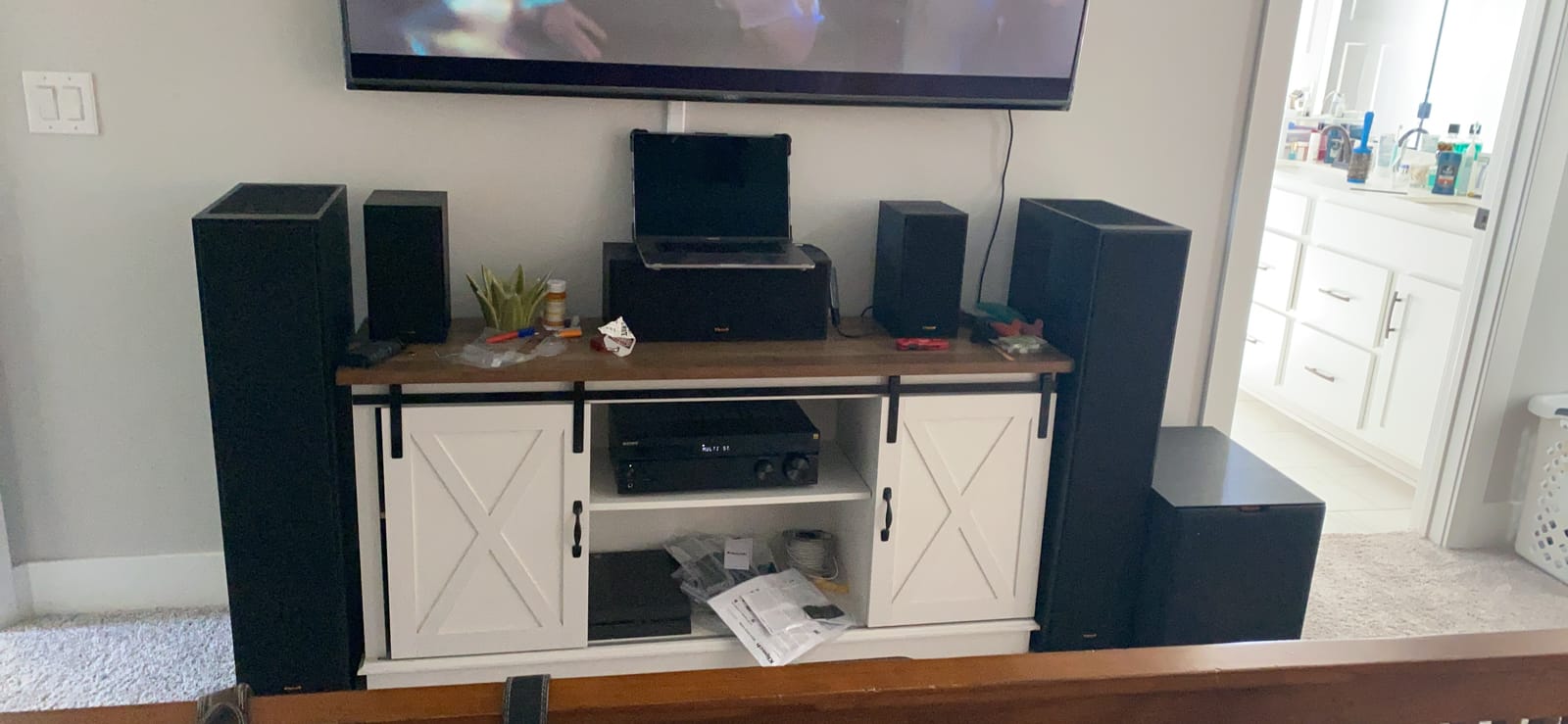 Klipsch Reference 5.1 Dolby Atmos Home Theater System with R-625FA Floorstanding Speakers, R-52C Center, R-41M Surrounds & R-12SW 12