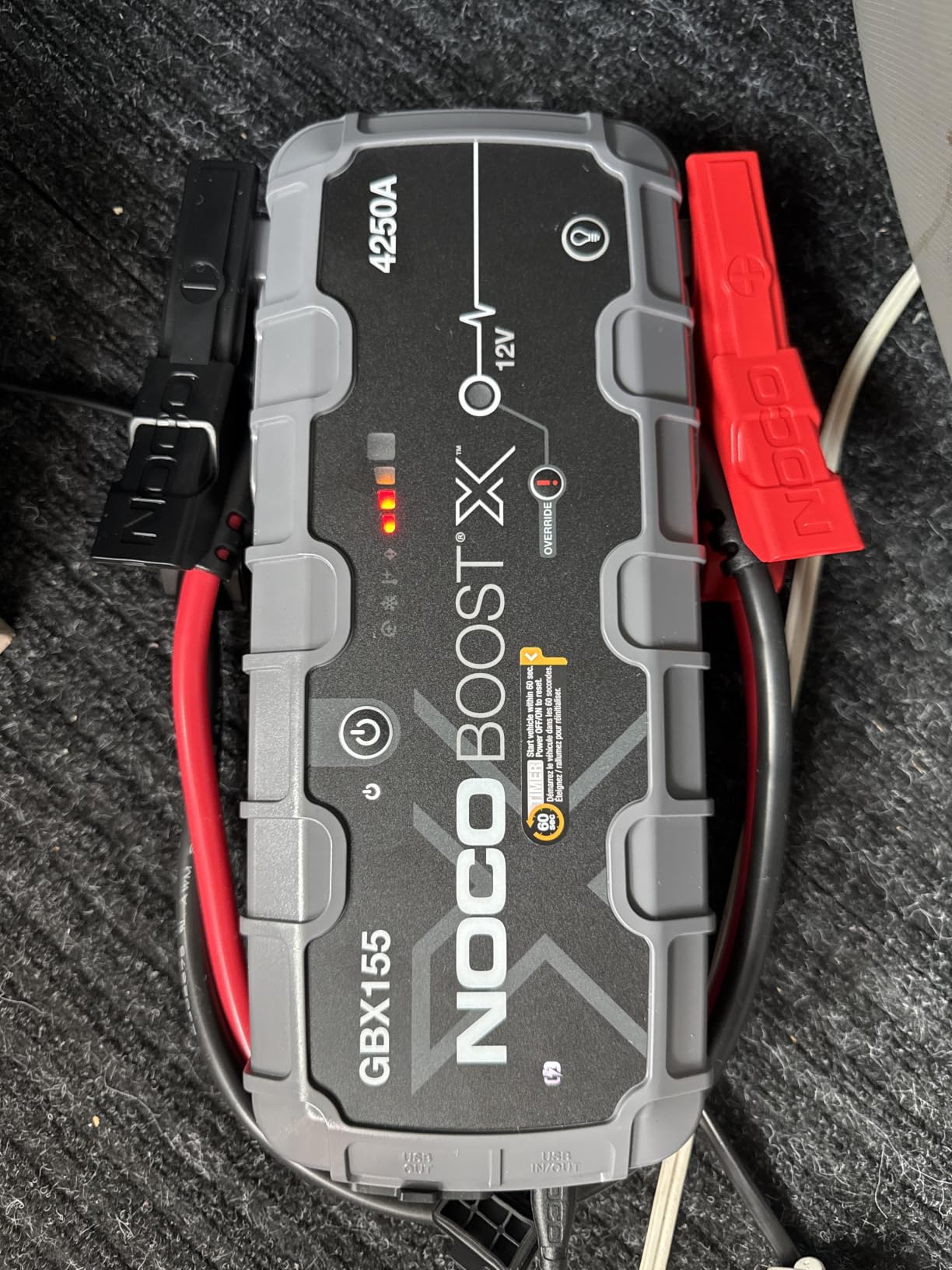 NOCO Boost X GBX155: 4250A UltraSafe Jump Starter - 12V Lithium Battery Booster Pack, Portable Jump Box, Power Bank & Jumper Cables - for up to 10.0L Gas and 8.0L Diesel Engines customer photo 2