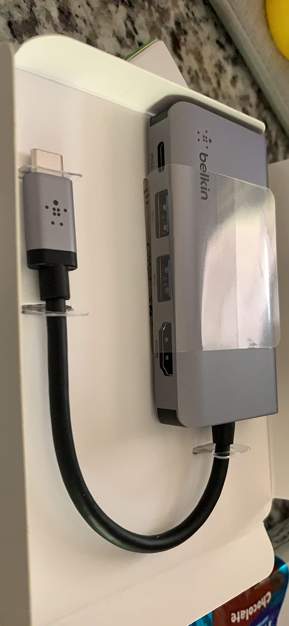 Belkin USB C Hub, 4-in-1 Multi-Port Laptop Dock with 4K HDMI, USB C Docking Station with 100 Watt Pass-Through Power Delivery, 2 X USB A Ports For MacBook Pro, Air, iPad Pro, Chromebook and More customer photo 2