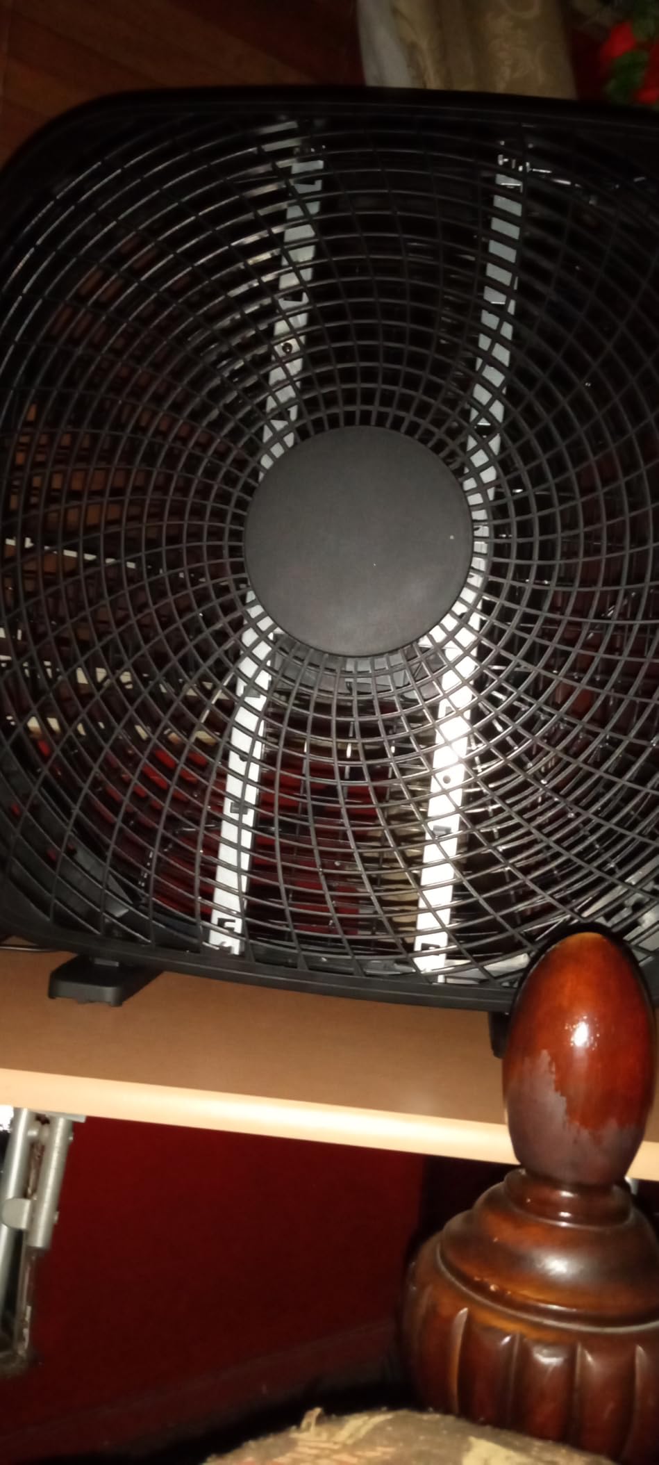 Amazon Basics 3-Speed Box Fan for Bedroom, Portable with Carry Handle, Powerful Airflow, 5 Blades, Lightweight Design, 67 Watts, 20-Inch, Black, 6.8