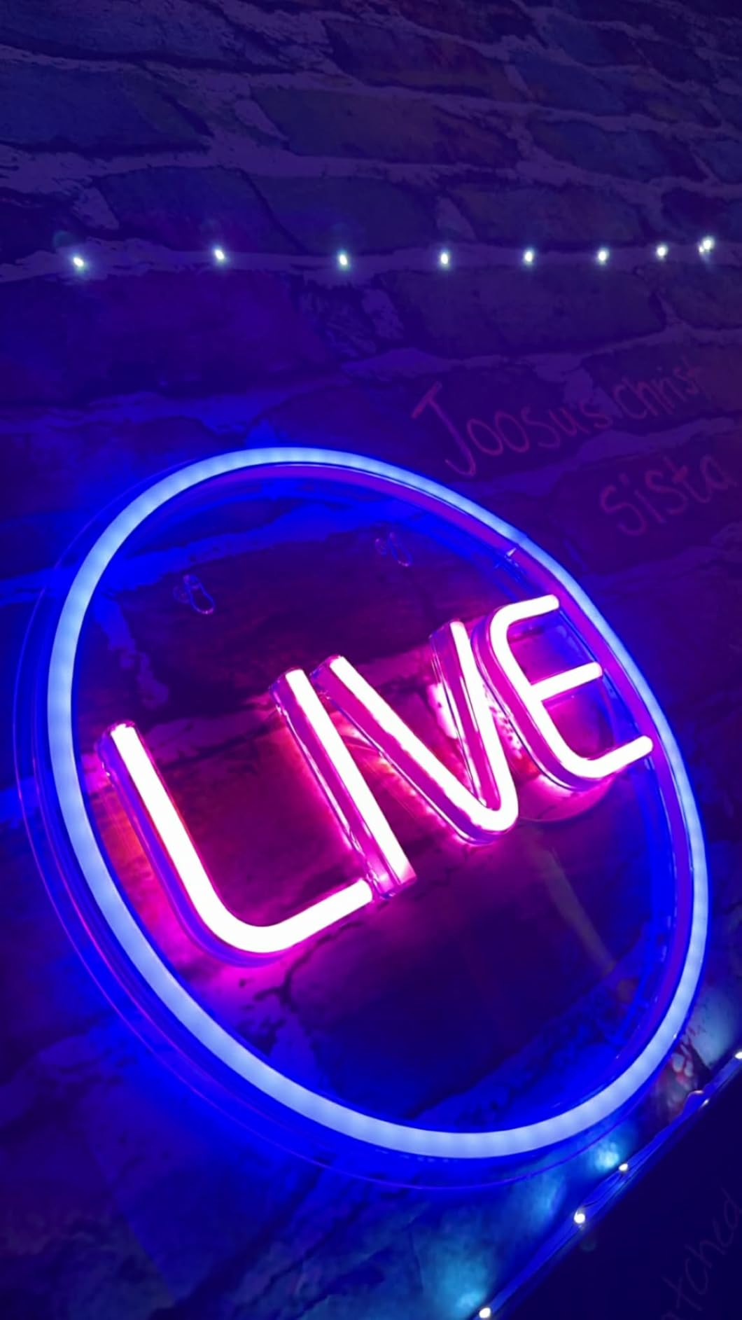 Lumoonosity Live Neon Sign - Blue&Pink LED On Air Light for Streamers/Influencers/Gamers - Streaming/Recording Live Neon Signs for Studio, Game Room, Bedroom customer photo 1