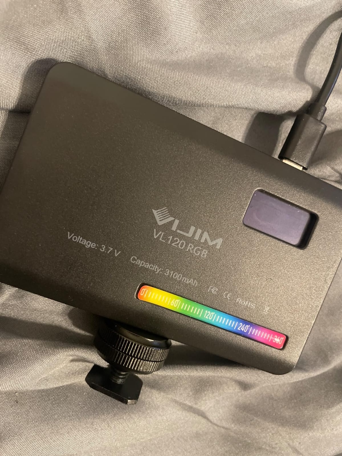 VIJIM VL120 RGB Video Light Portable LED Camera Light Panel 0-360 Full Color | CRI 95+ 2500-9000K 3100mAh Rechargeable DSLR Lighting for Vlogging, Photography, Video Conference customer photo 2