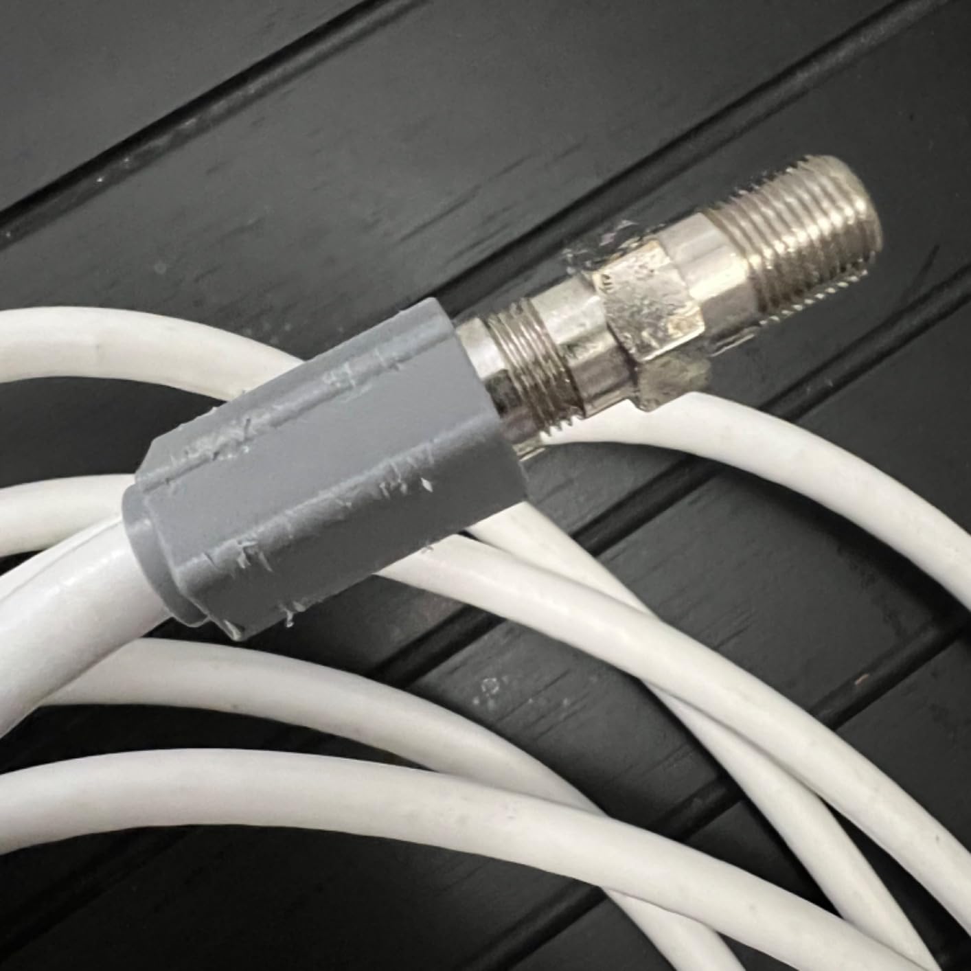 50ft RG6 Coaxial Cable, 75 Ohm High-Speed Coax Cable, Black | Includes F Connectors & F81 Female-to-Female Coupler for cable extension; low-loss signal for TV antennas, satellite dishes customer photo 2